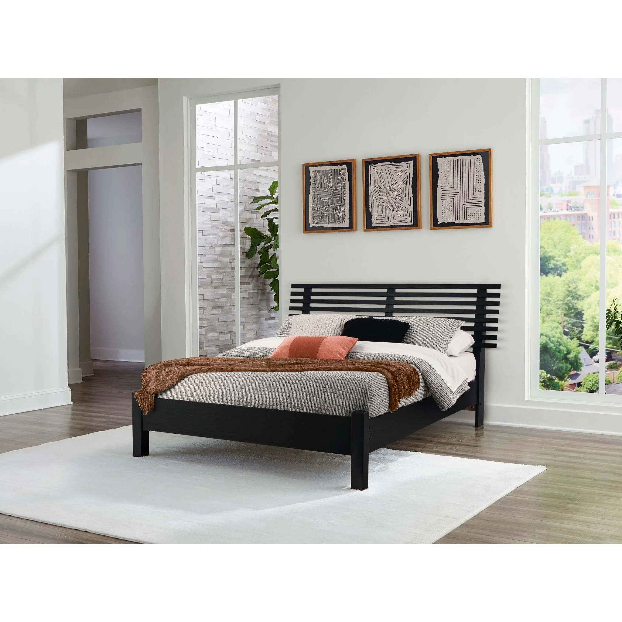 Danziar Queen Slat Platform Bed - Image 2