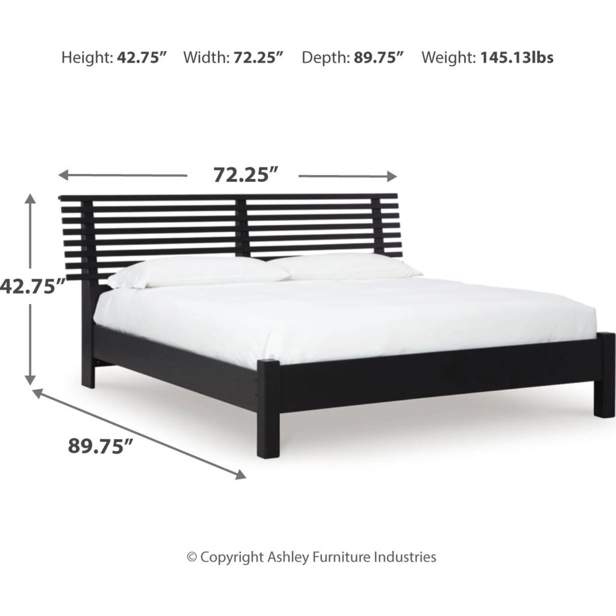 Danziar Queen Slat Platform Bed - Image 9