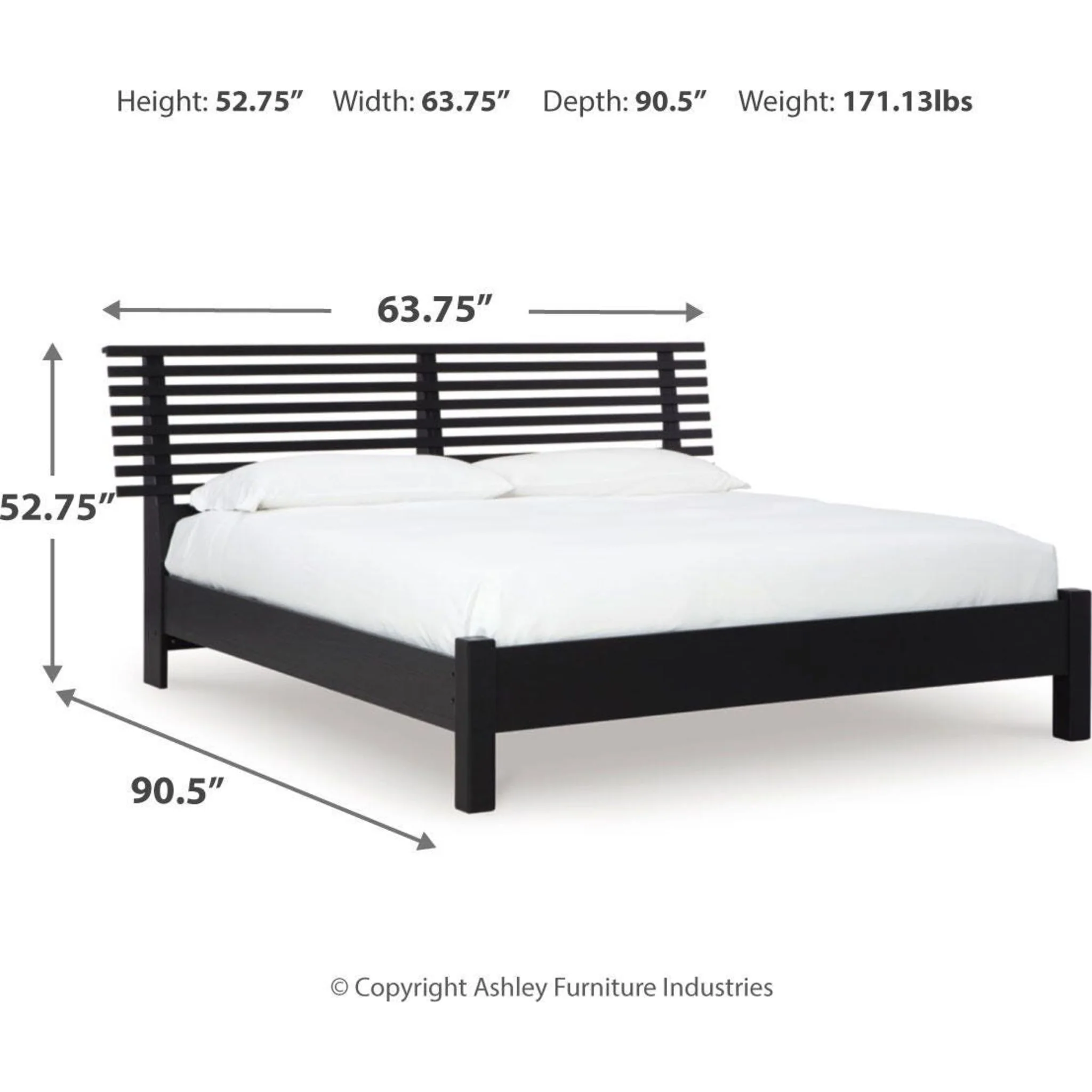 Danziar Queen Slat Platform Bed - Image 21