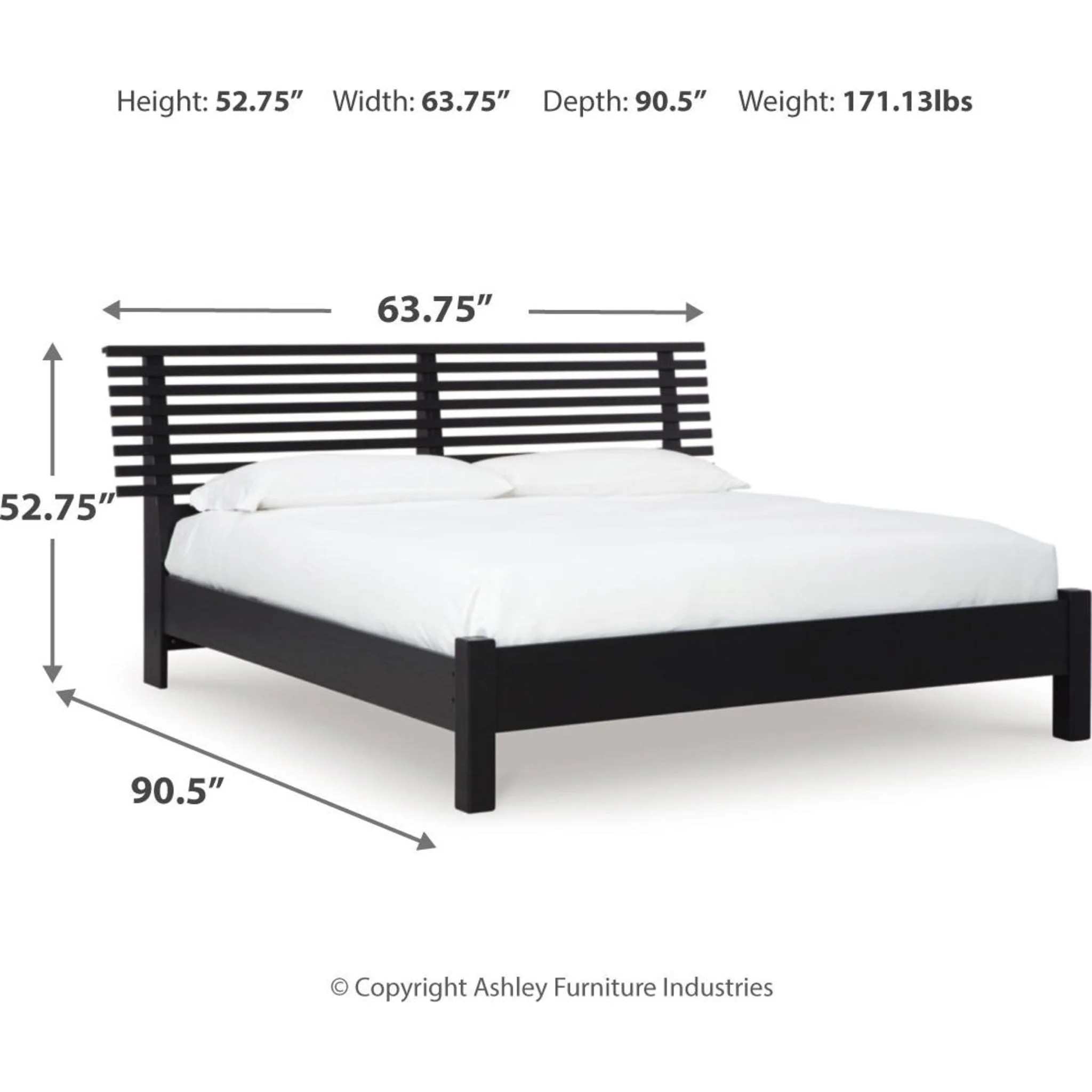 Danziar Queen Slat Platform Bed - Image 9