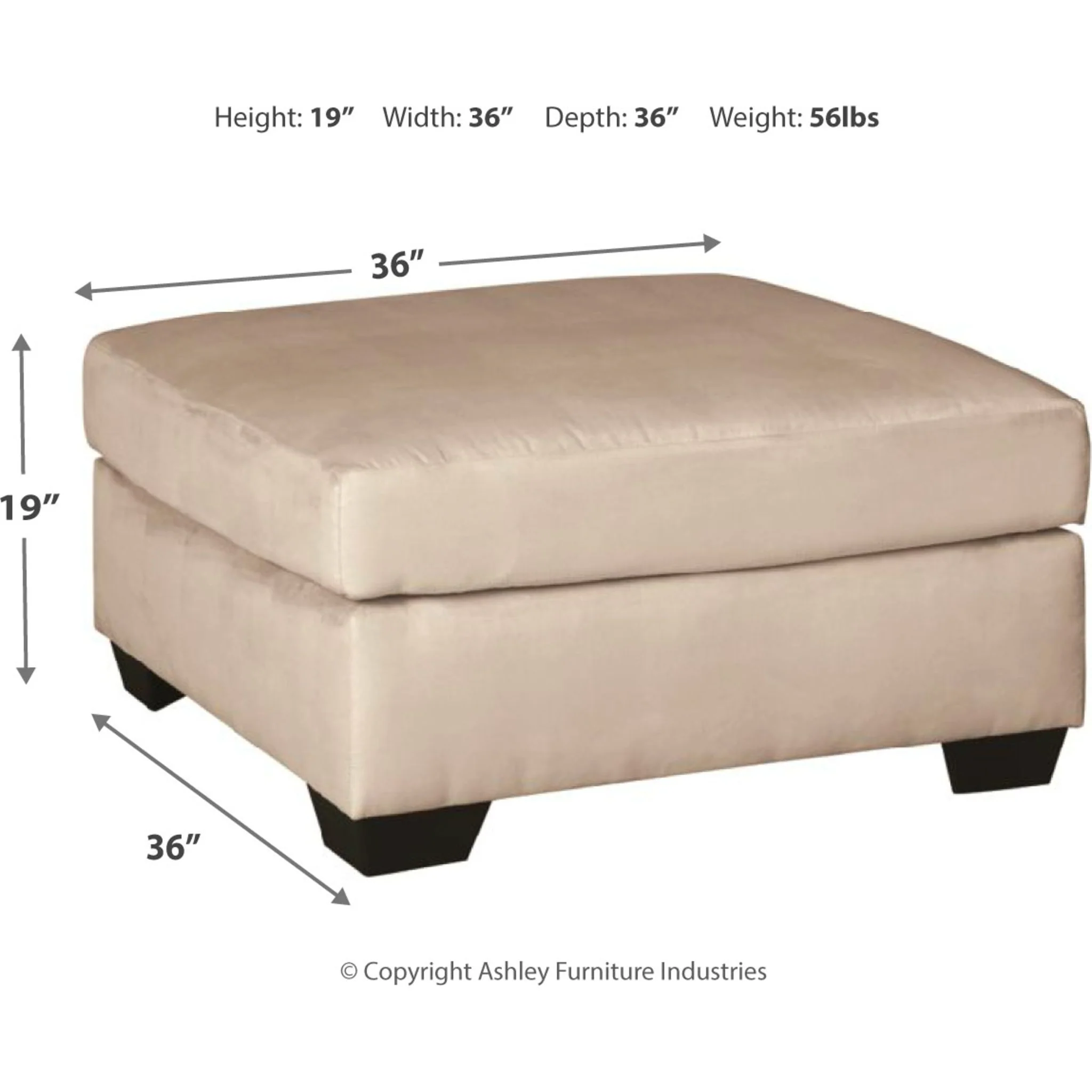Darcy Oversized Accent Ottoman - Image 2