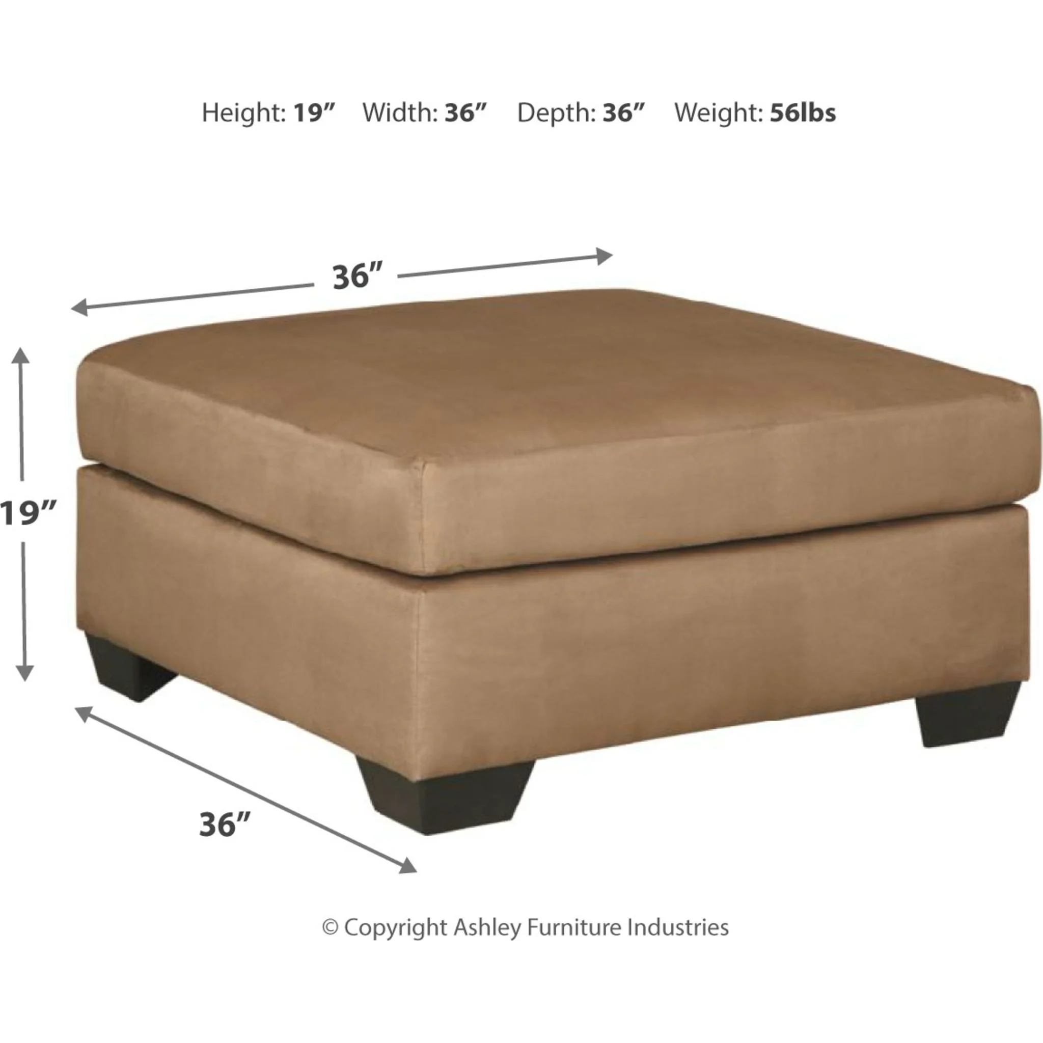 Darcy Oversized Accent Ottoman - Image 3