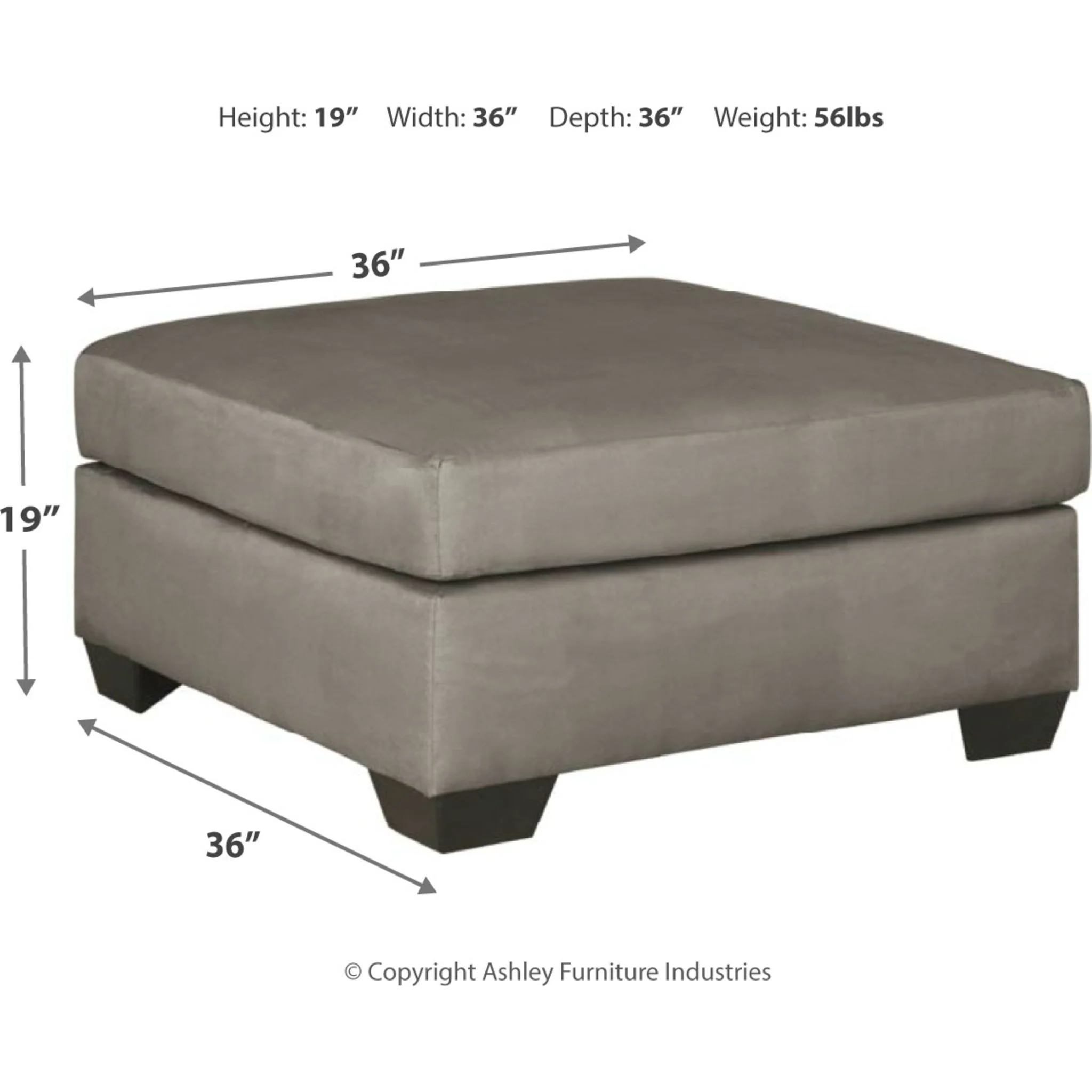 Darcy Oversized Accent Ottoman - Image 2