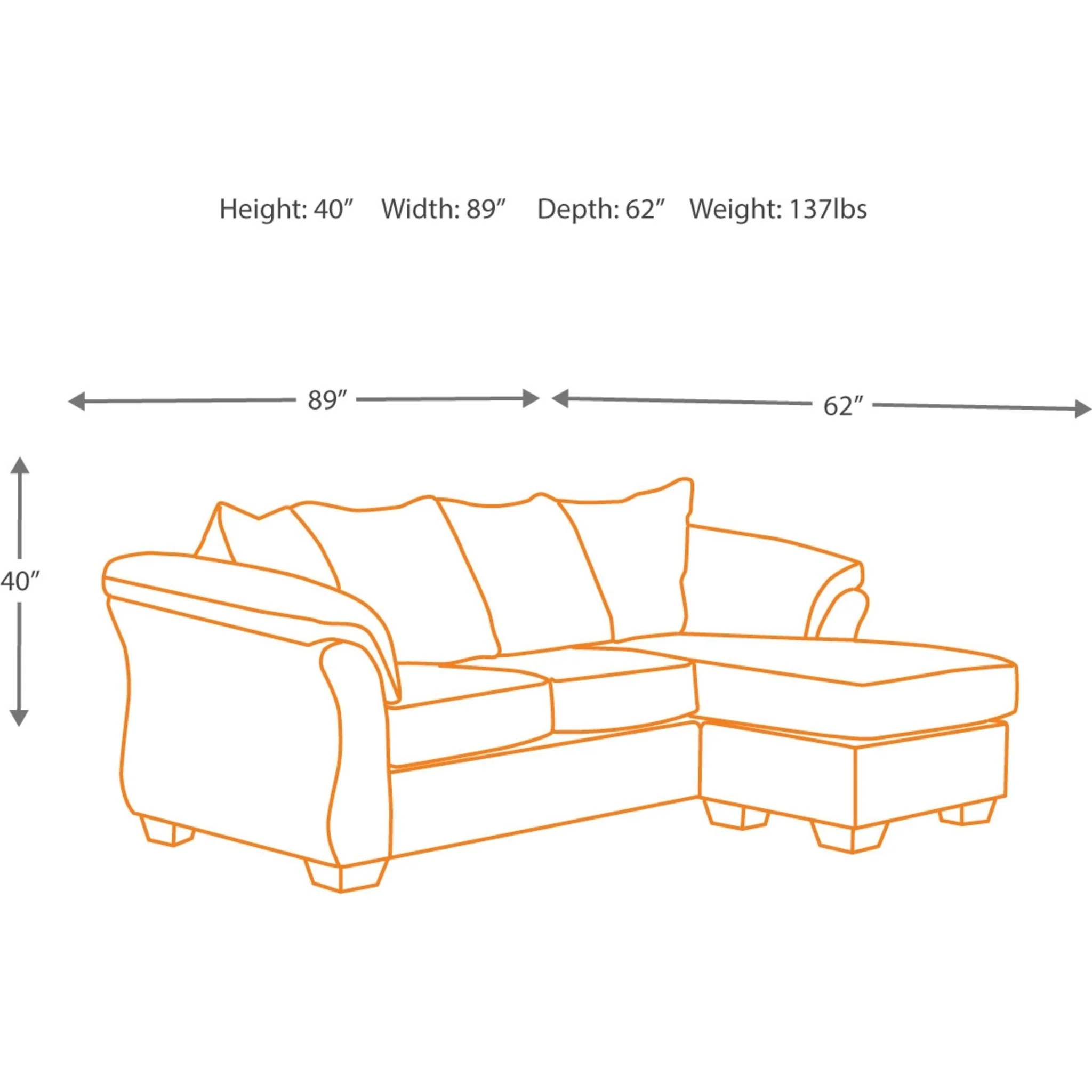 Darcy Sofa Chaise - Image 3
