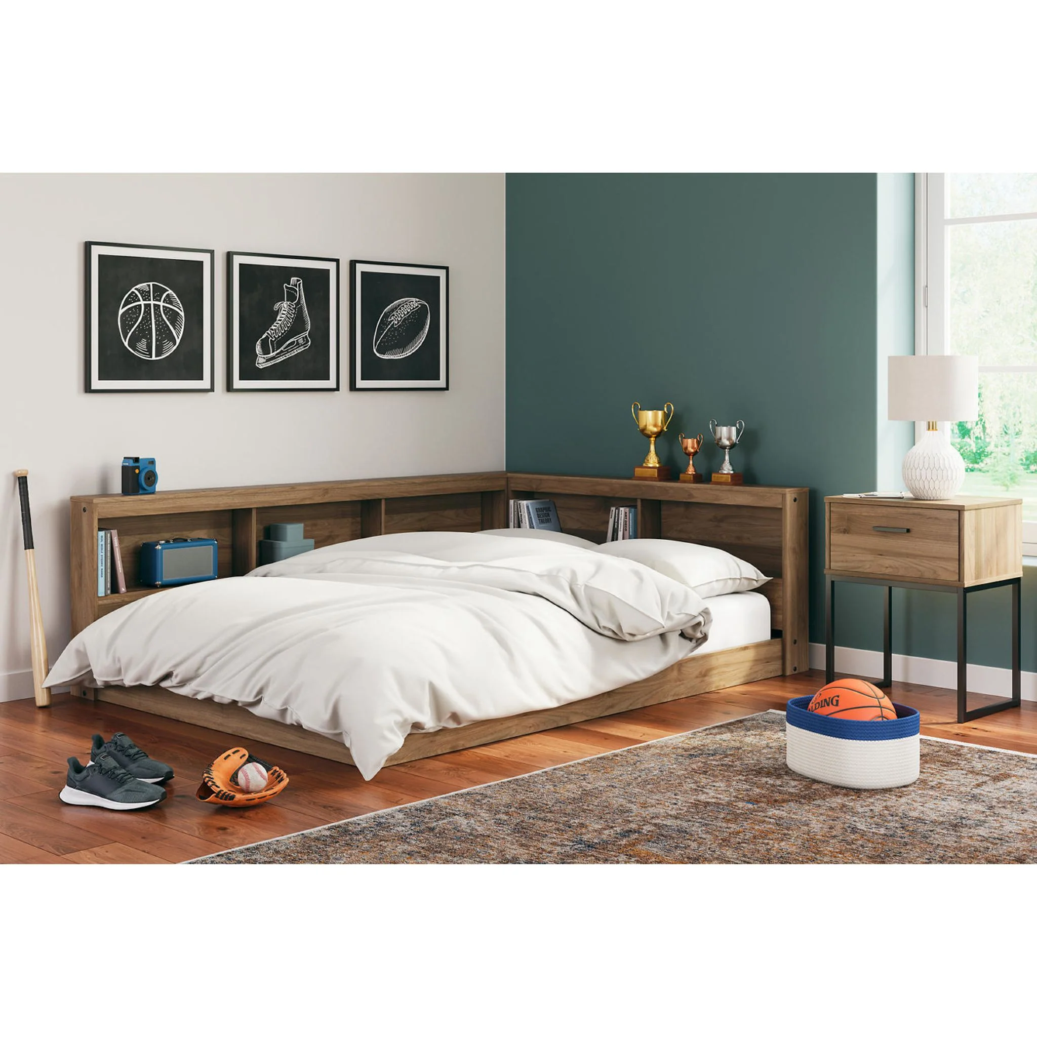 Deanlow Bookcase Storage Bed - Image 17
