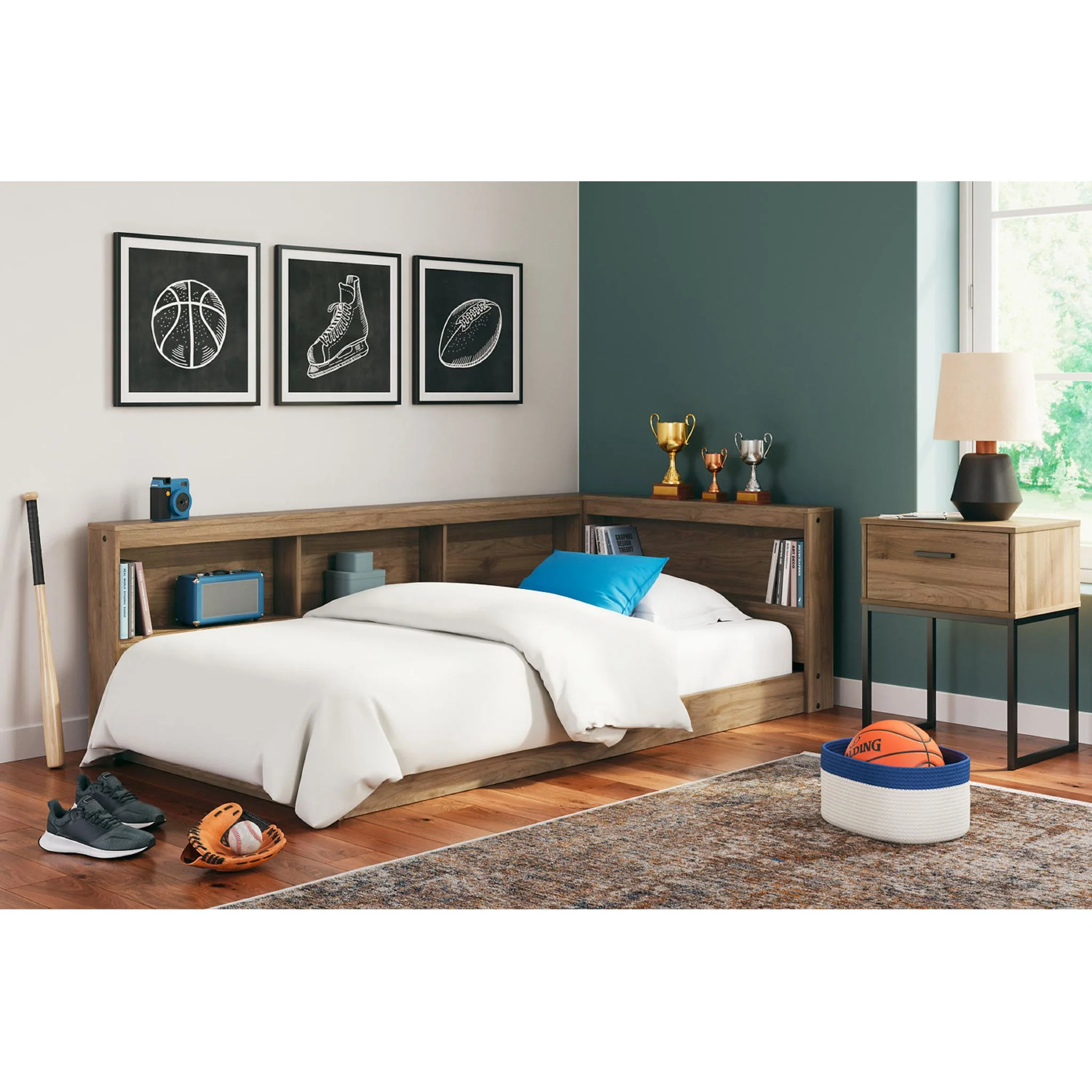 Deanlow Bookcase Storage Bed - Image 2