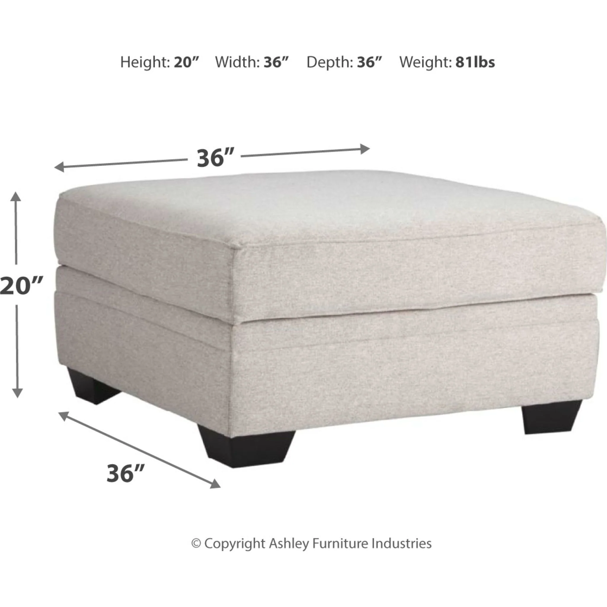 Dellara Ottoman with Storage - Image 4