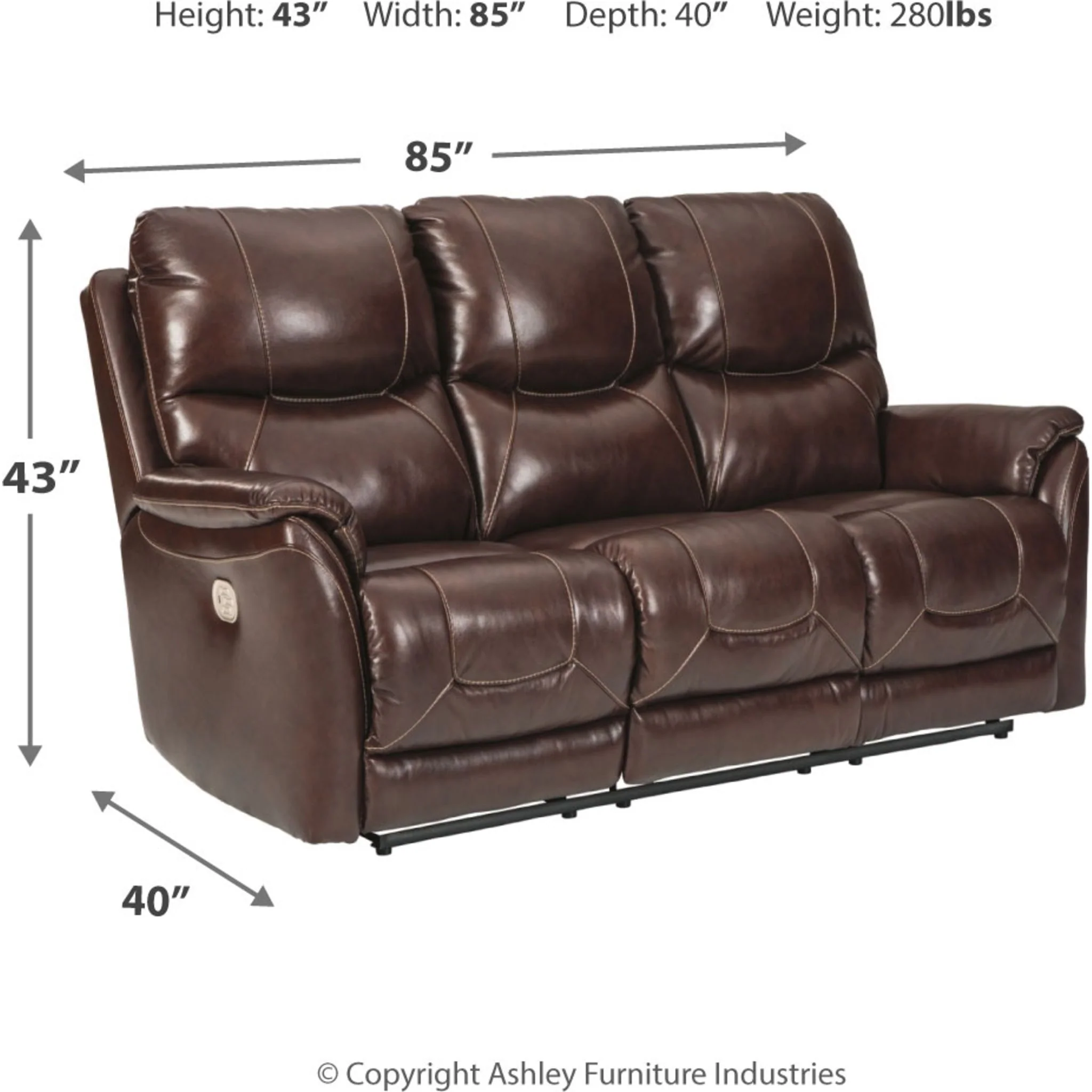 Dellington Power Reclining Sofa with Adjustable Headrest - Image 12