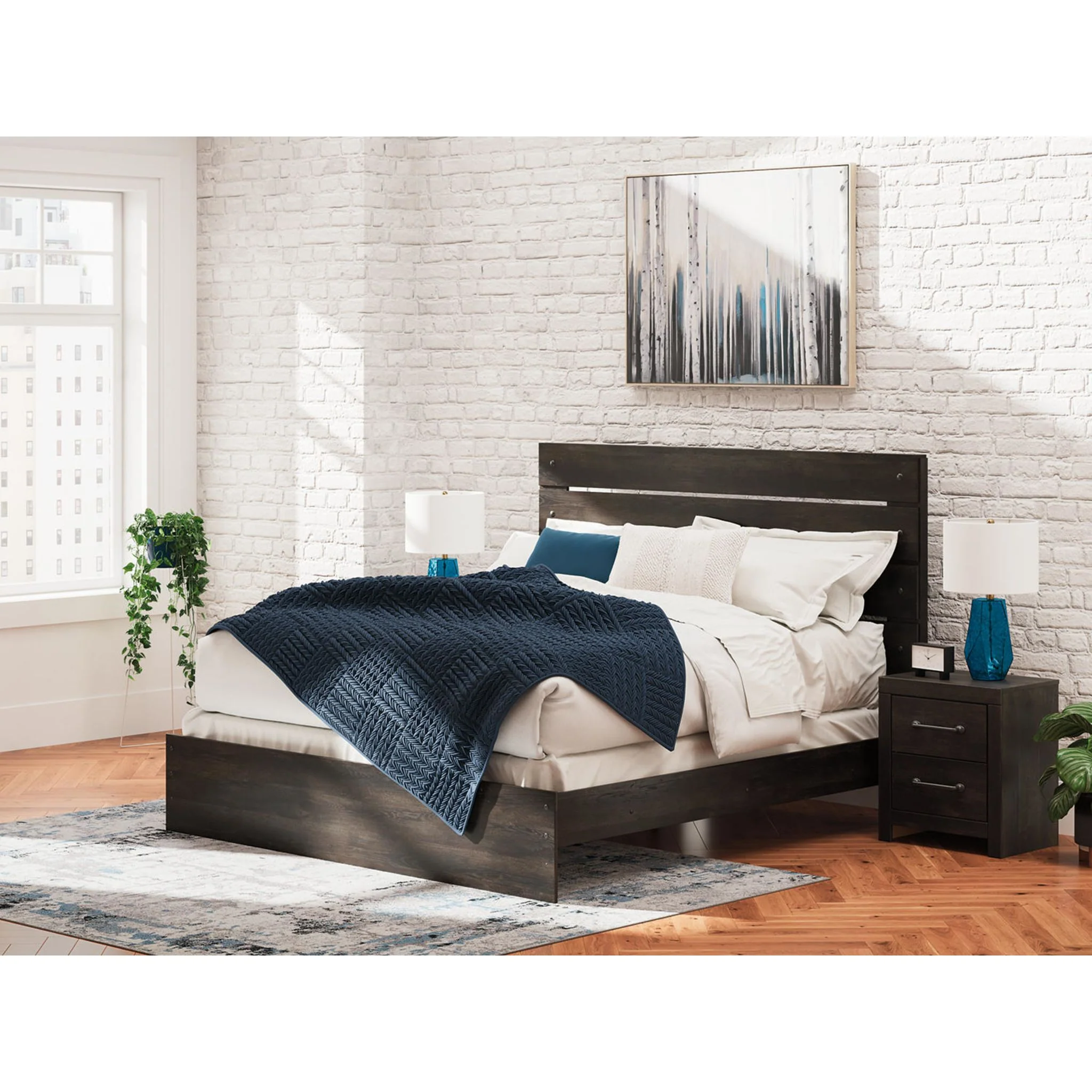 Delmorta 5 Piece King Panel Bedroom - Image 20