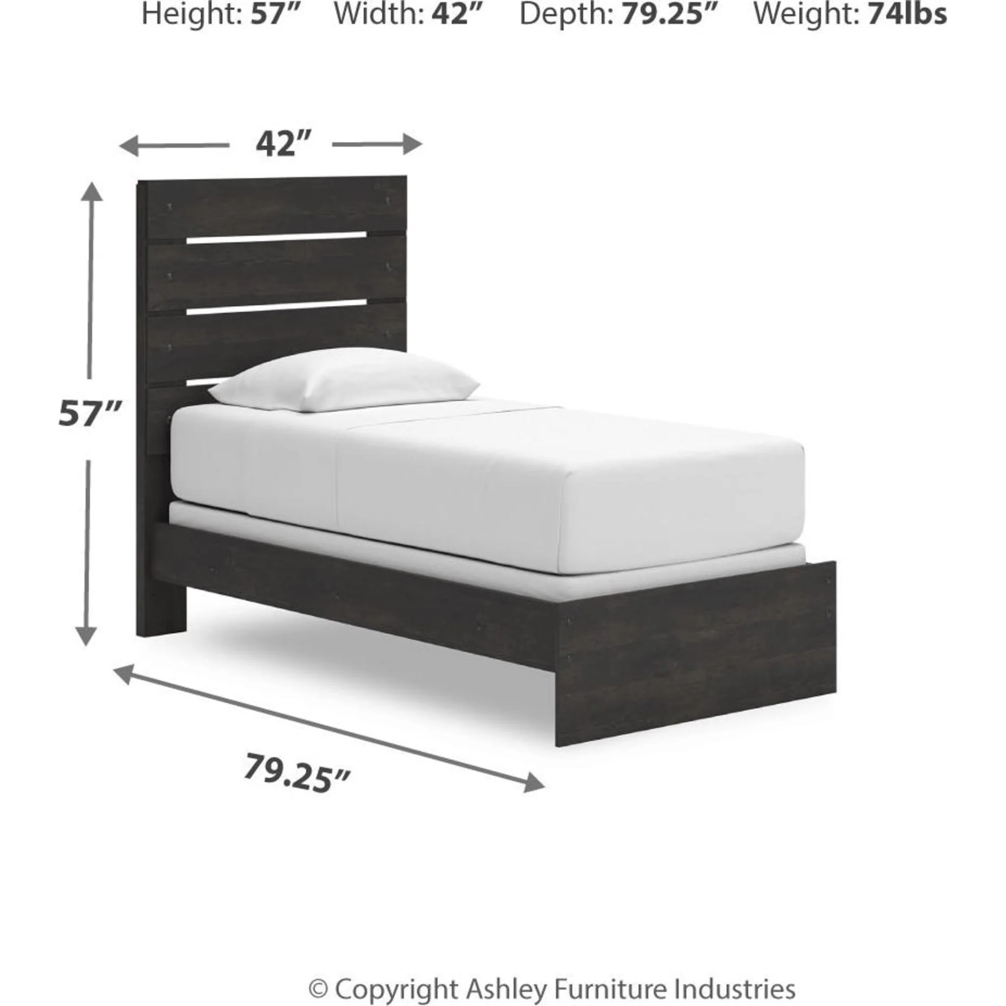 Delmorta Twin Panel Bed - Image 3