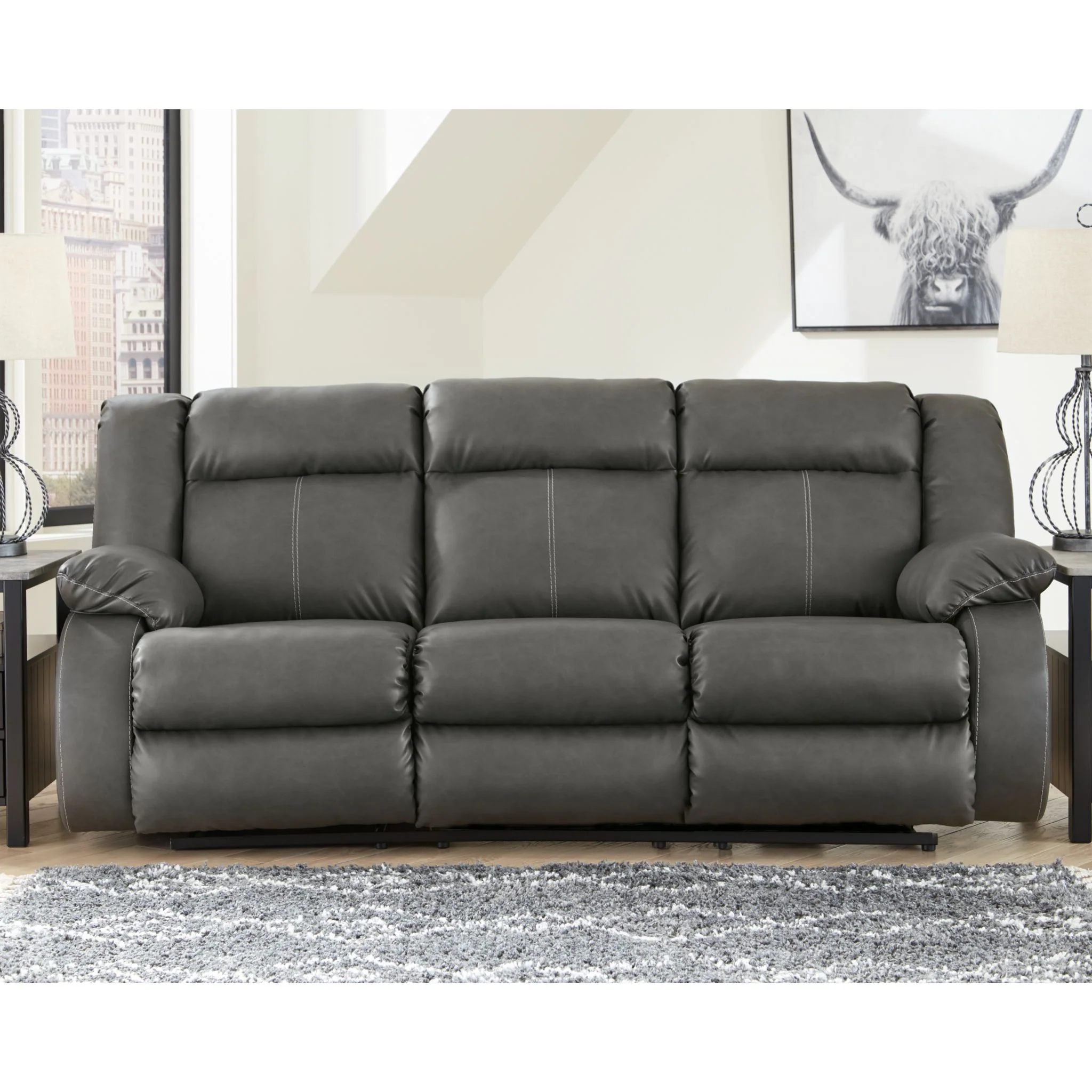 Denoron Reclining Sofa with Power - Image 2