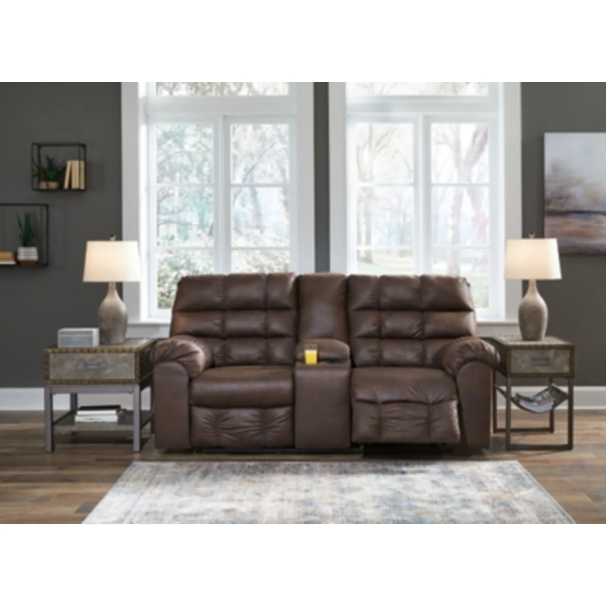 Derwin Reclining Loveseat with Console - Image 9