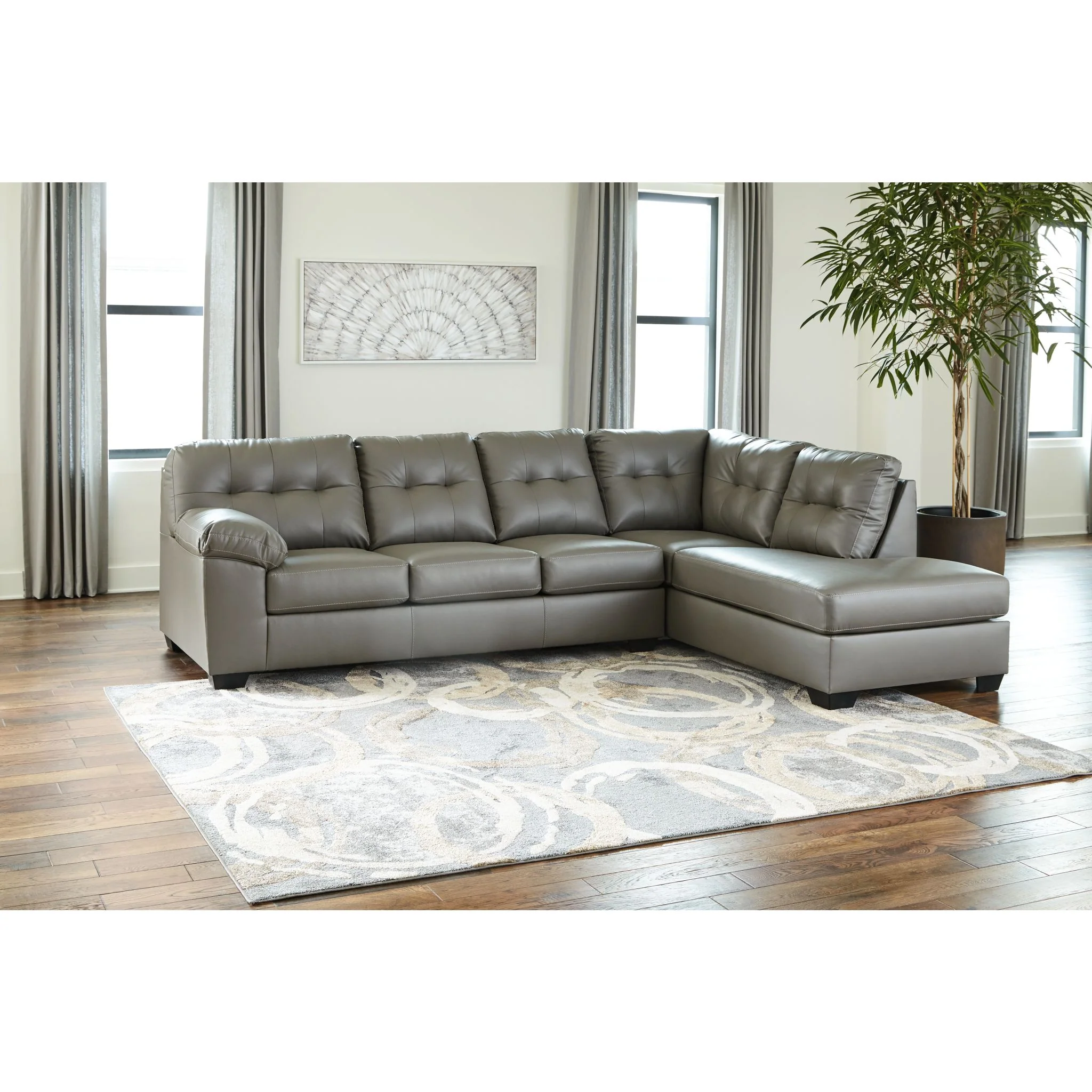 Donlen 2 Piece Sectional with Chaise - Image 2