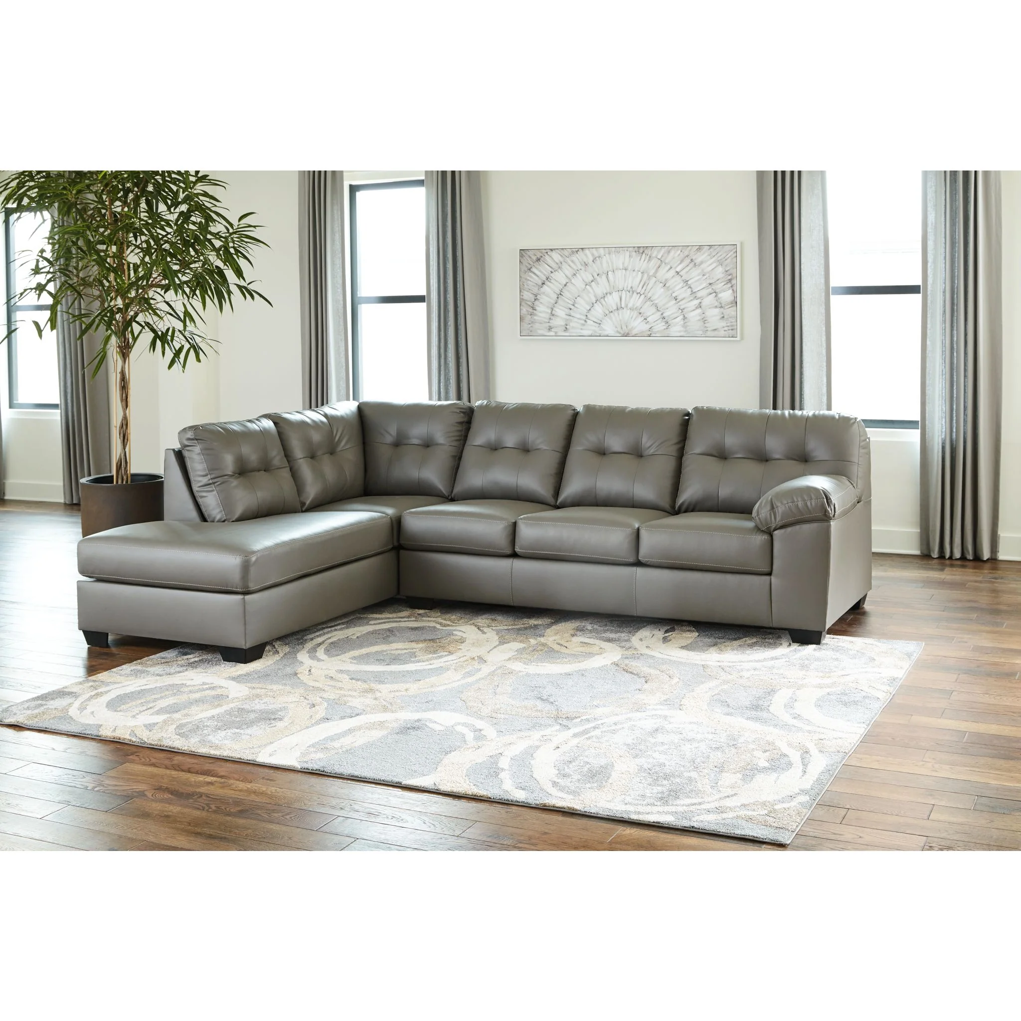 Donlen 2 Piece Sectional with Chaise - Image 2