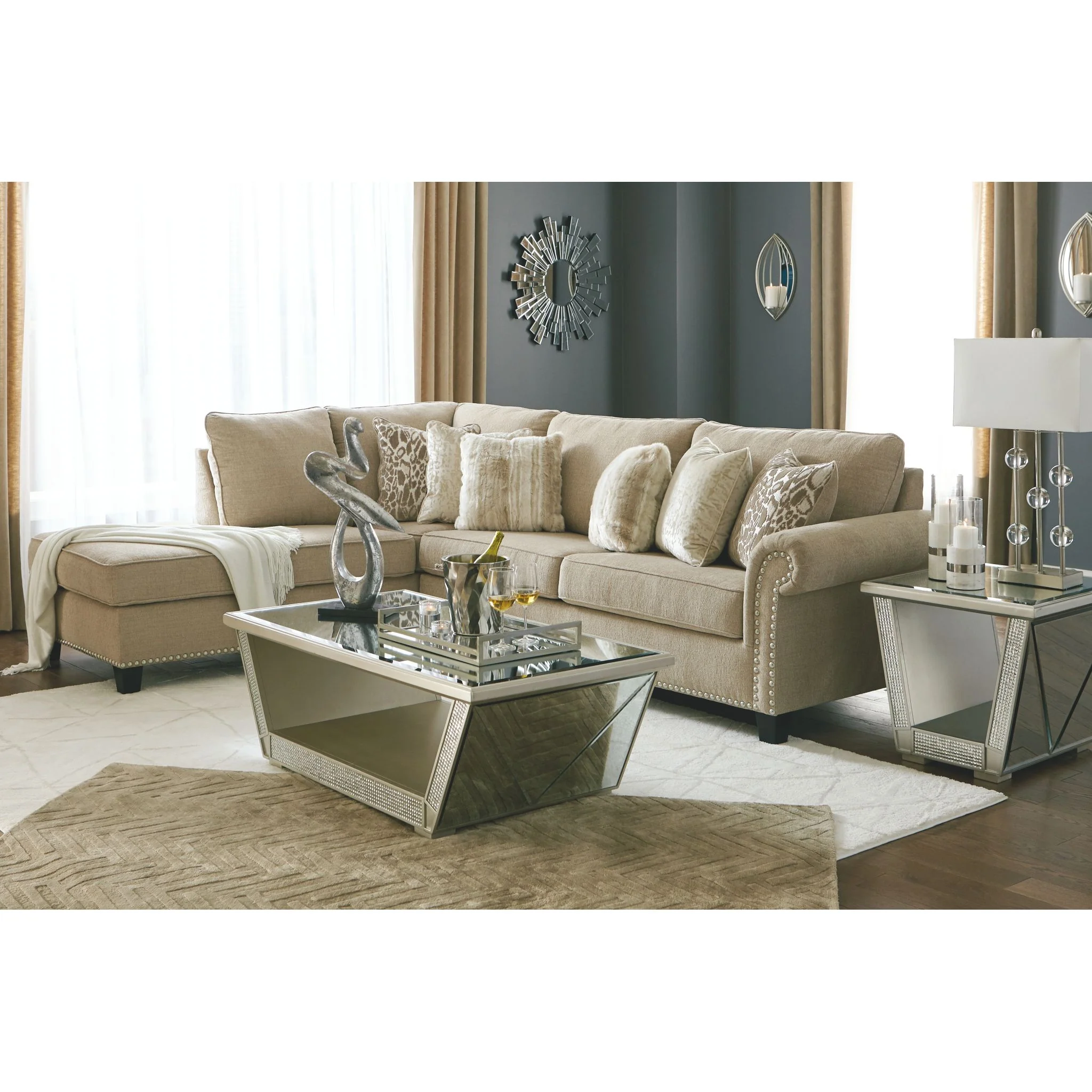 Dovemont 2 Piece Sectional with Chaise - Image 3