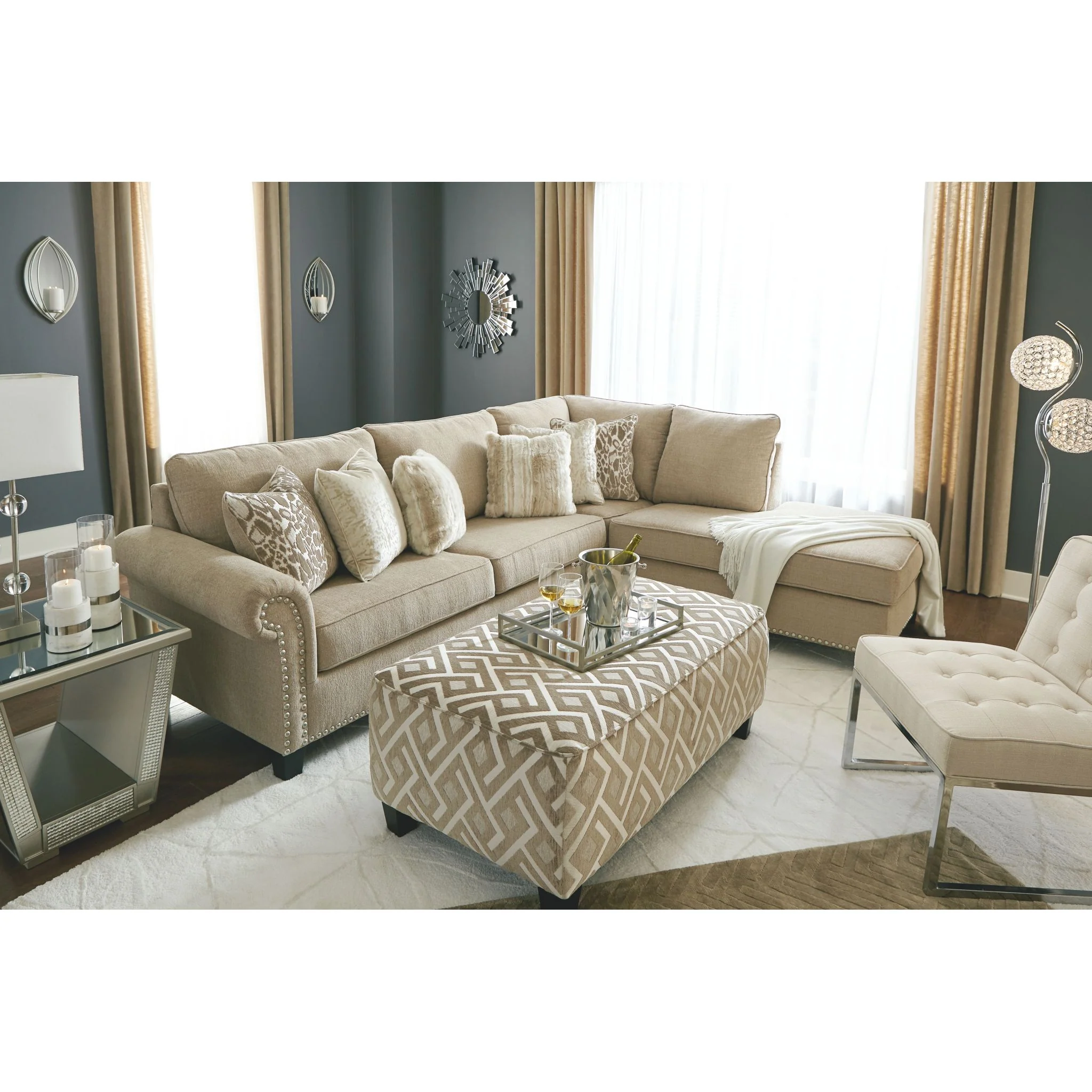 Dovemont 2 Piece Sectional with Chaise - Image 5