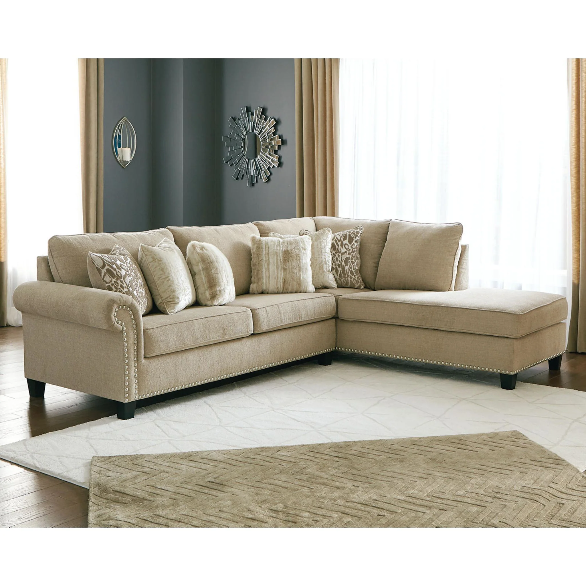 Dovemont 2 Piece Sectional with Chaise - Image 9