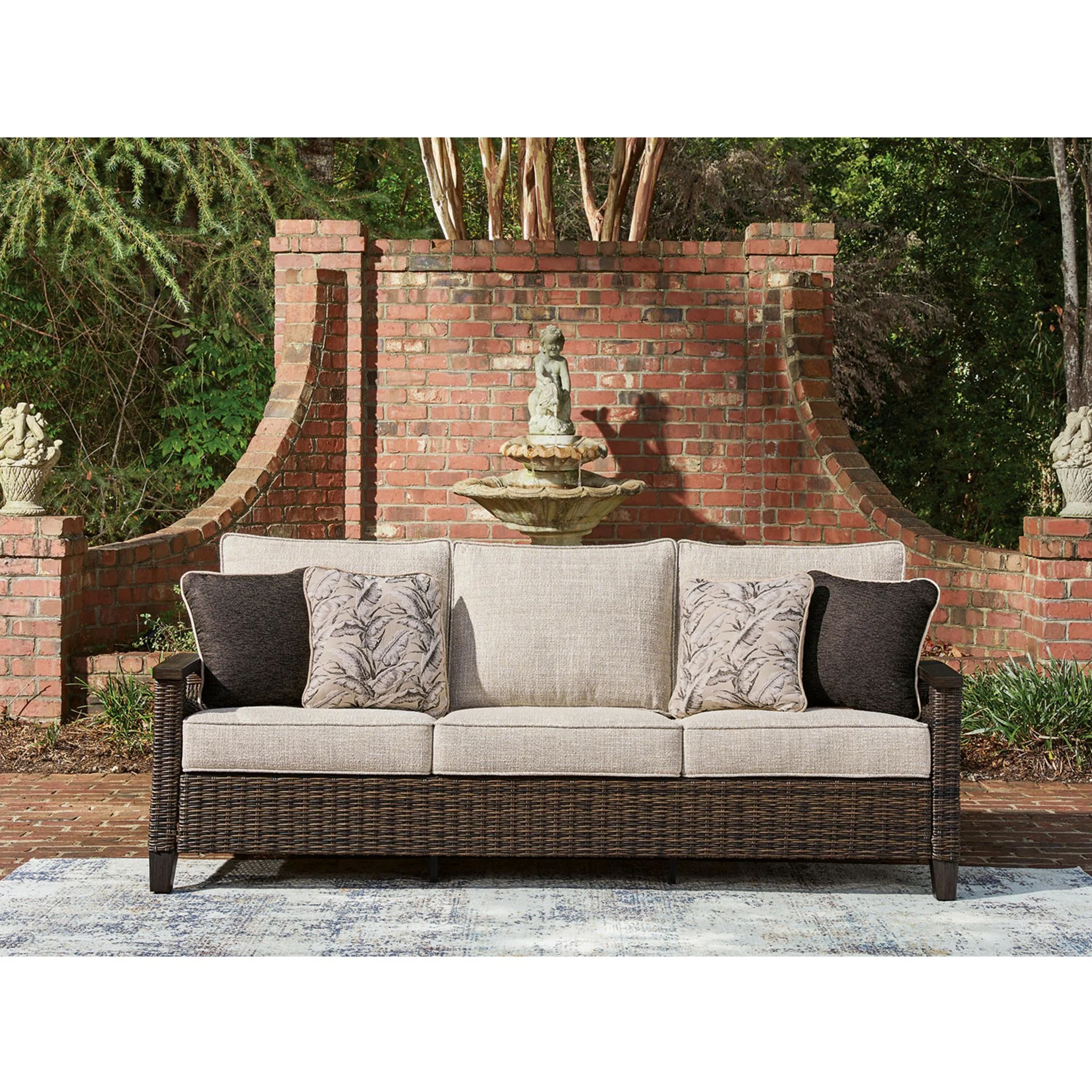 Drakes Beach Outdoor Sofa with Cushion - Image 2