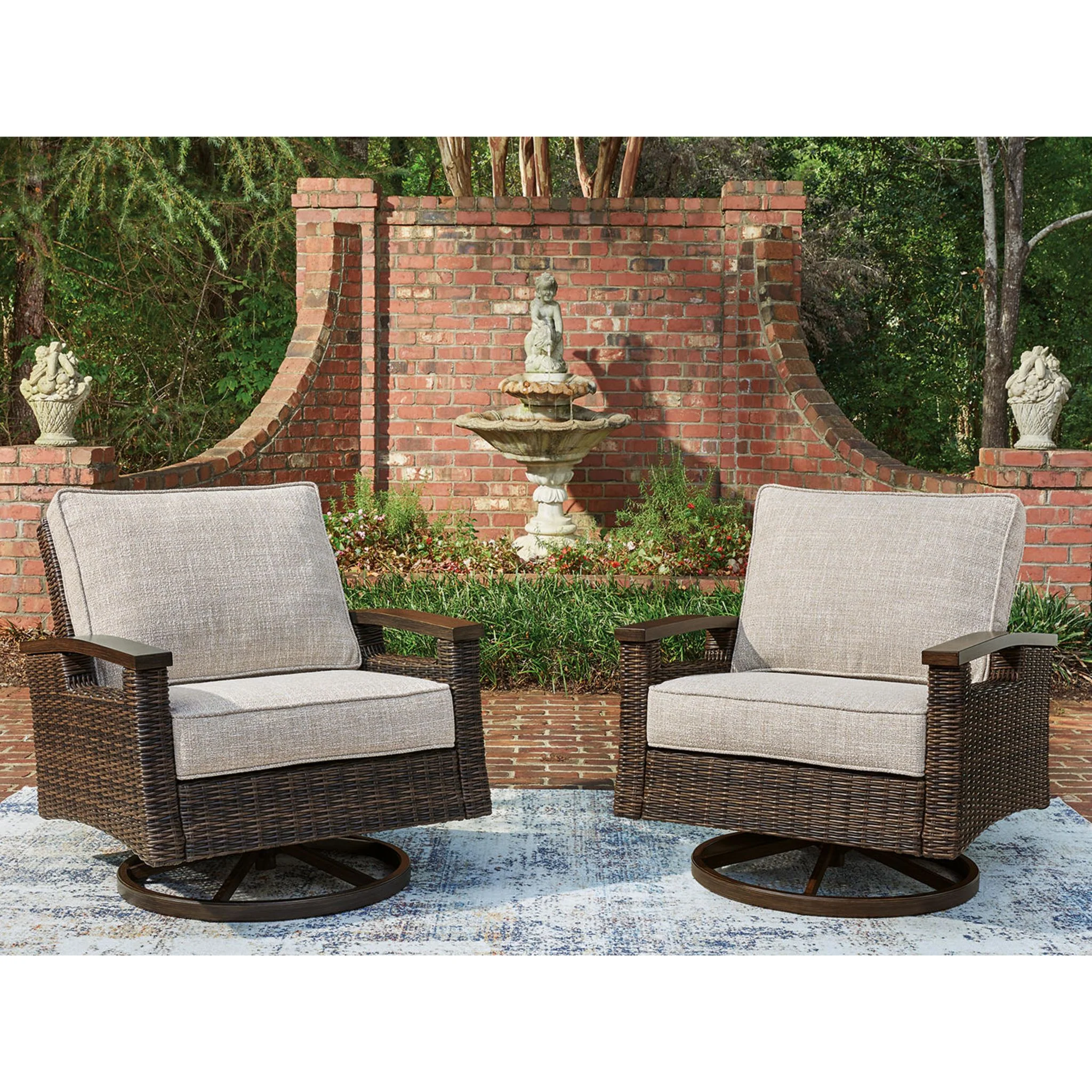 Drakes Beach Outdoor Swivel Lounge Chair (Set of 2) - Image 2