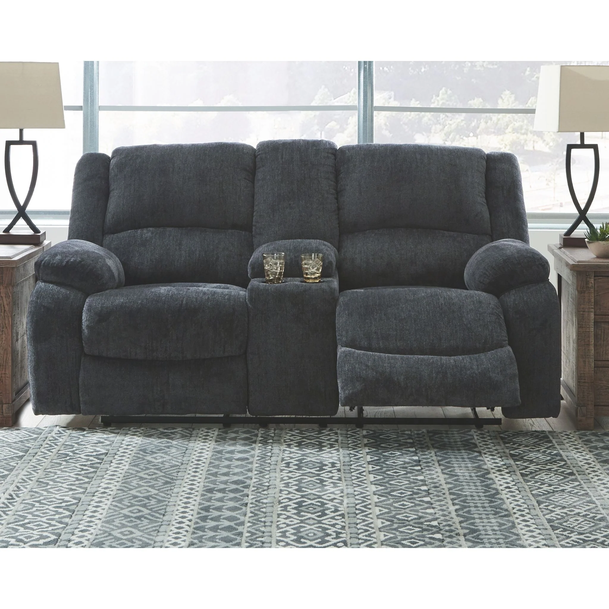 Draycoll Reclining Loveseat with Console - Image 2
