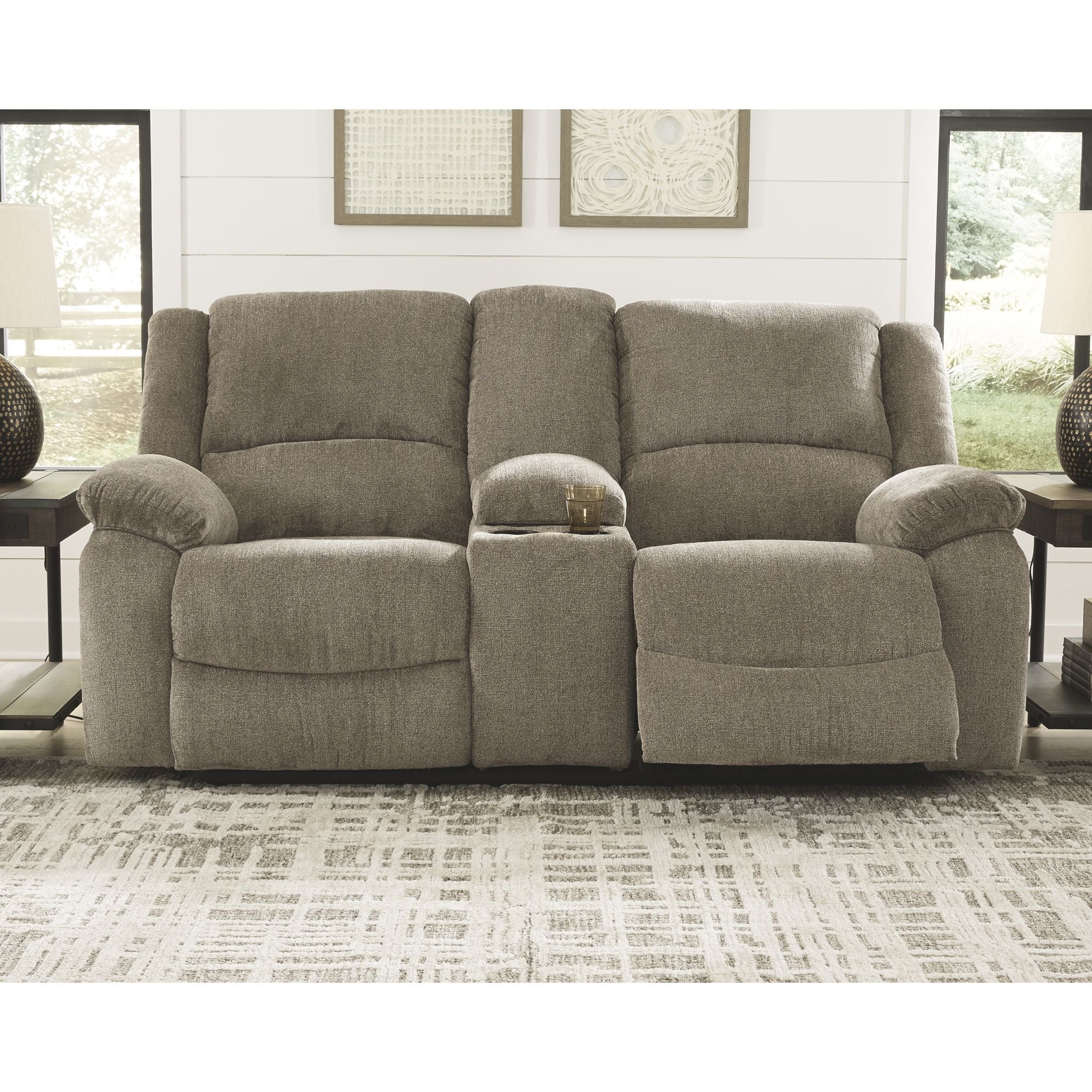 Draycoll Reclining Loveseat with Console - Image 2