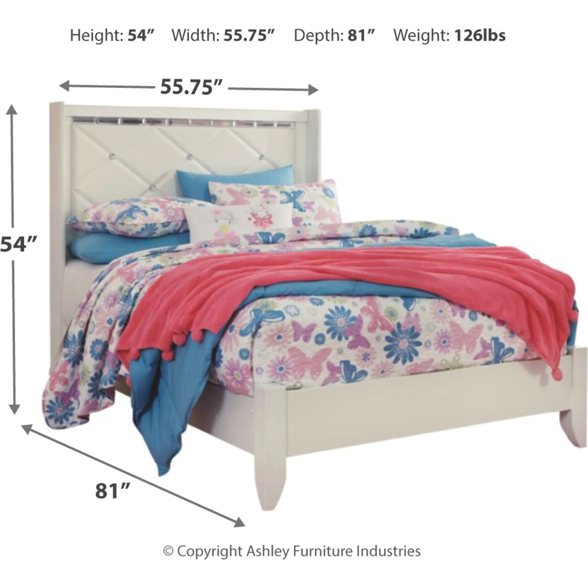 Dreamur 3 Piece Full Panel Bed - Image 3