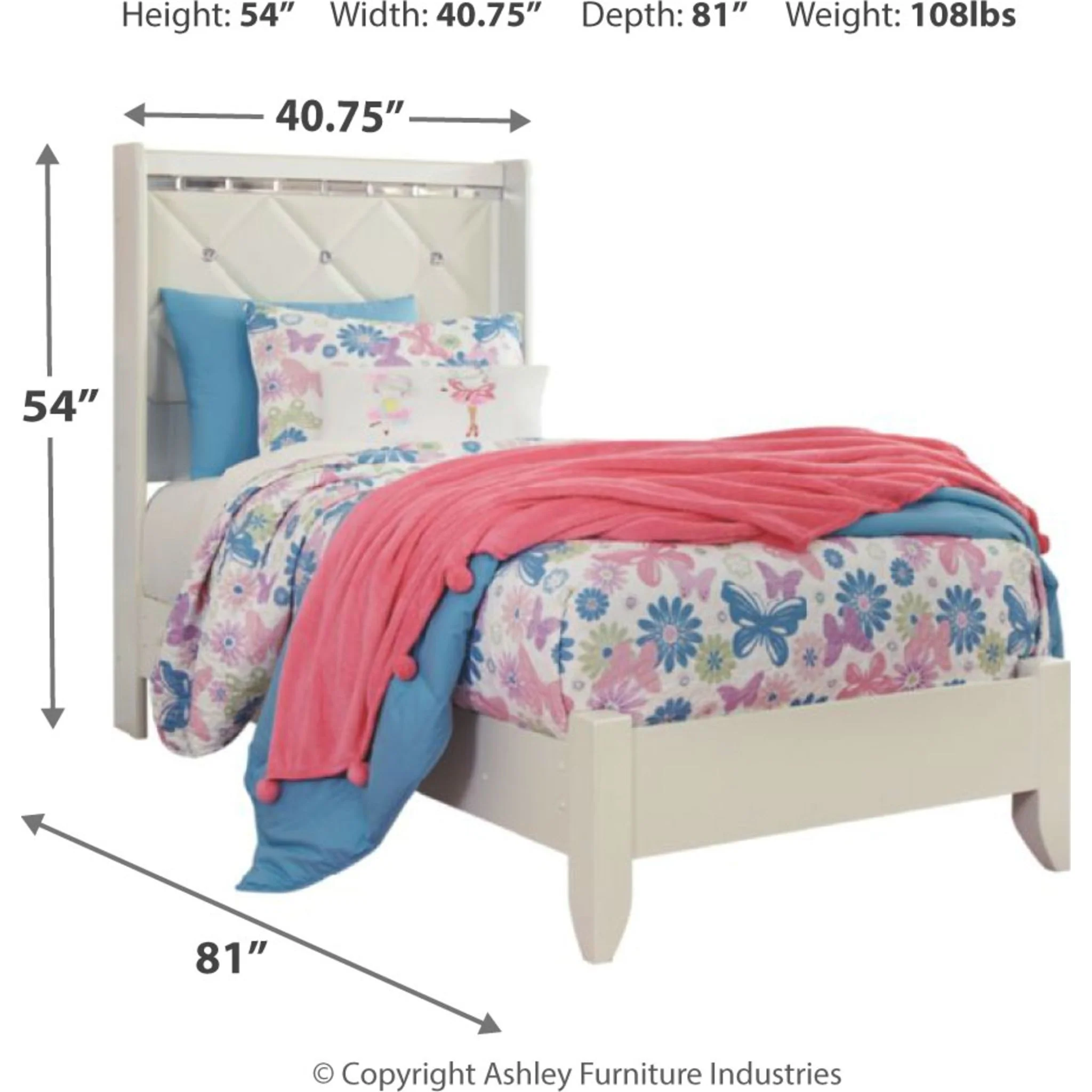 Dreamur 3 Piece Twin Panel Bed - Image 4