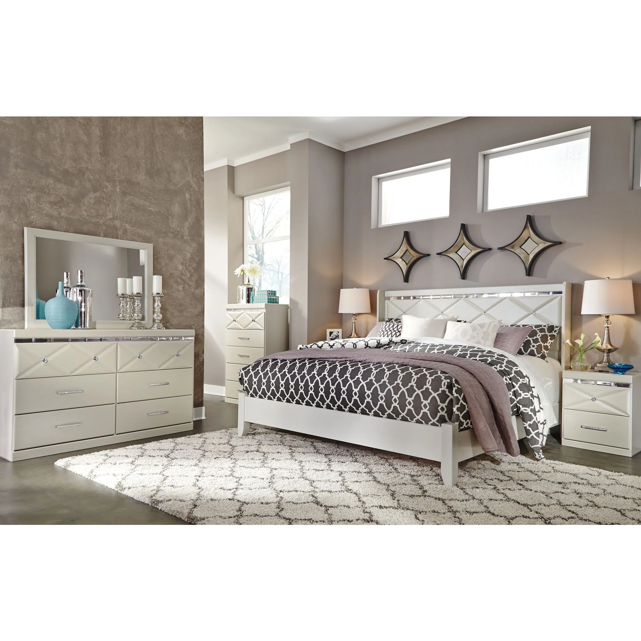 Dreamur 5 Piece King Panel Bedroom - Image 3