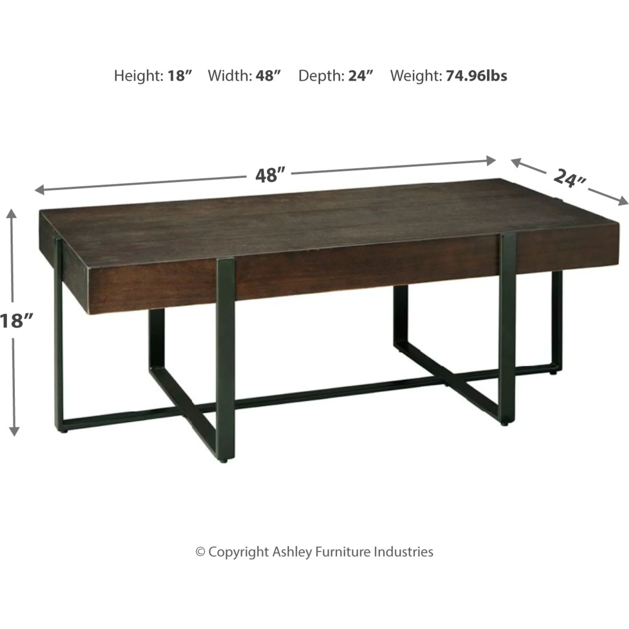 Drewing Rectangle Cocktail Table - Image 4