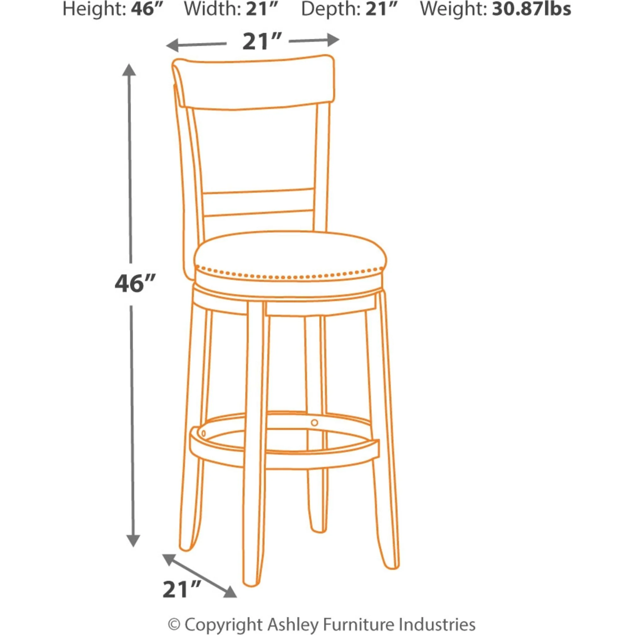 Drewing Upholstered Barstool - Image 4