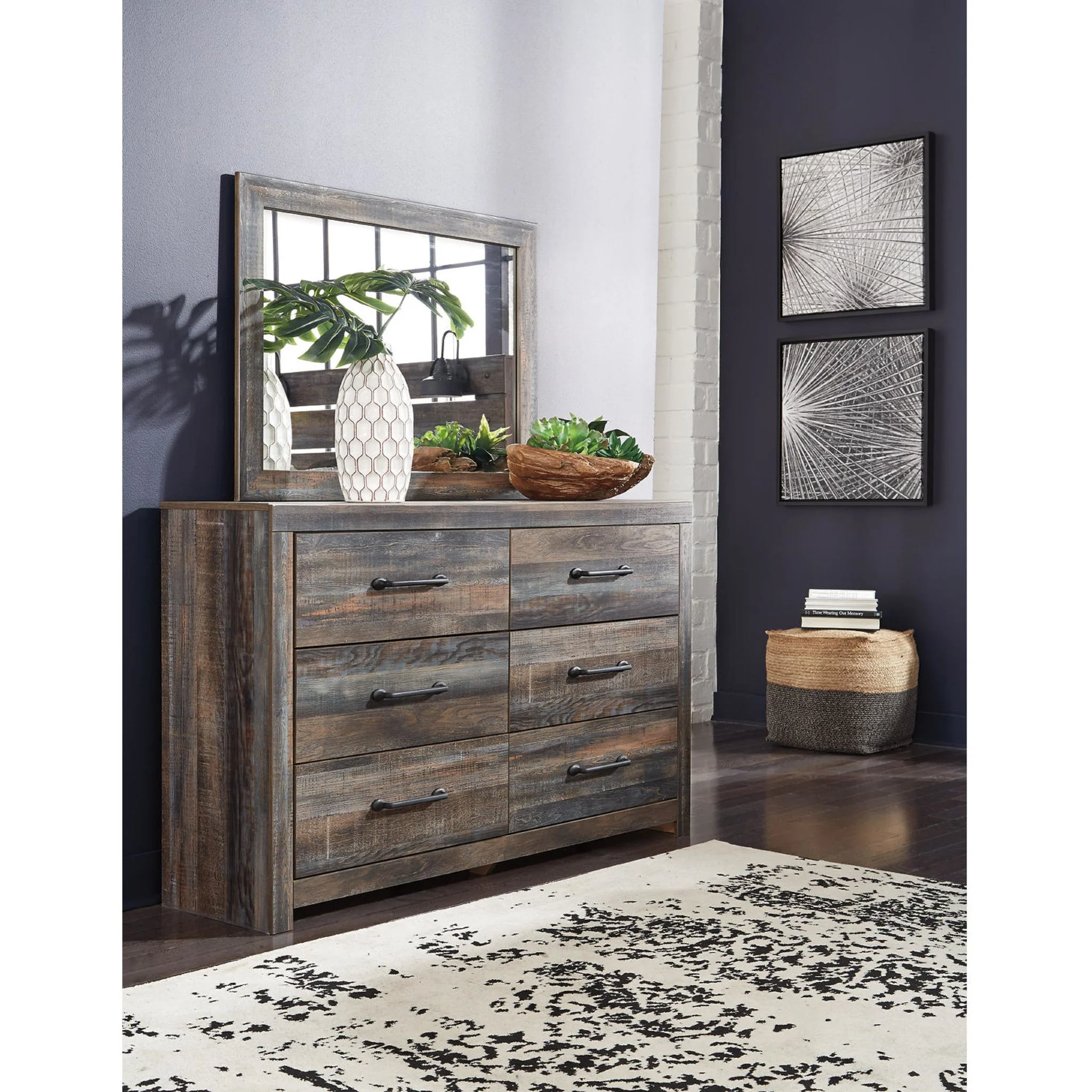 Drystan 5 Piece Bookcase Bed with 4 Drawer Storage Bedroom - Image 21