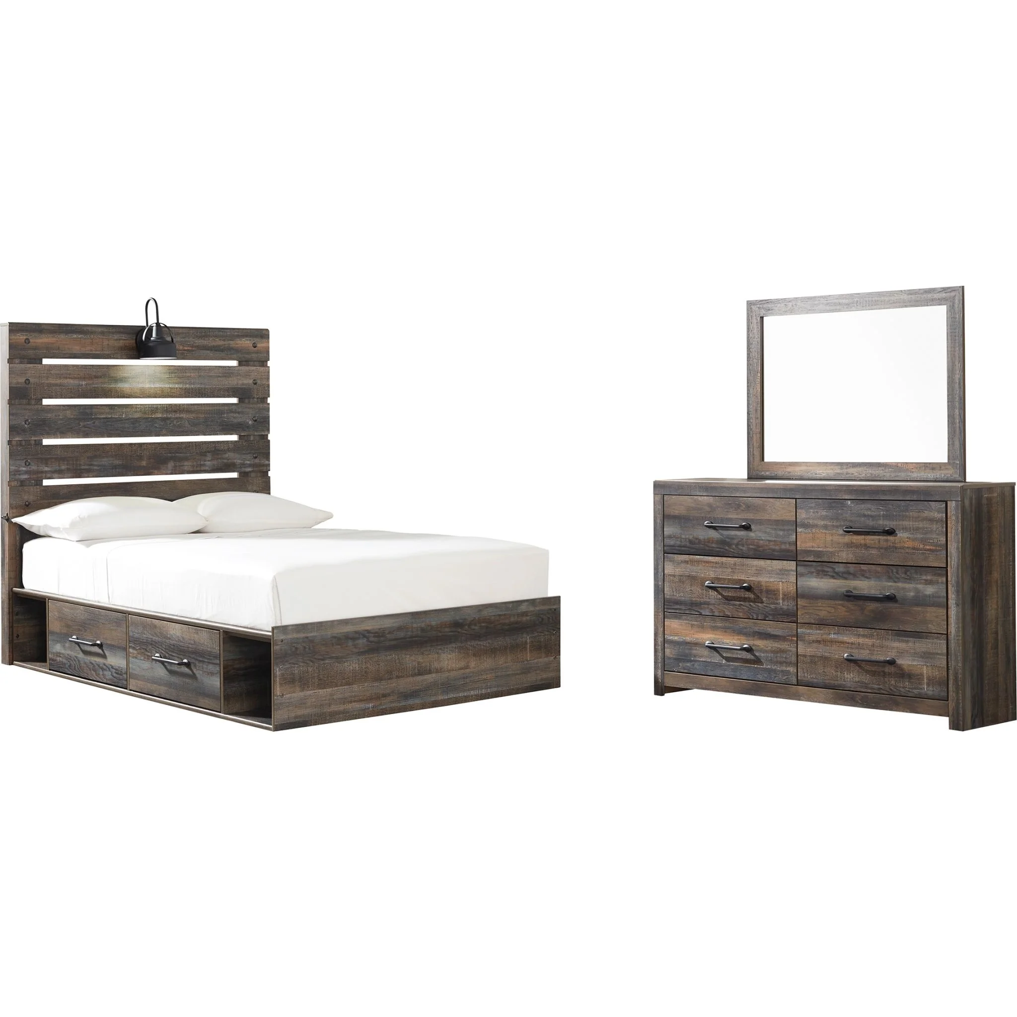 Drystan 5 Piece Panel Bed with 4 Drawer Storage Bedroom - Image 16