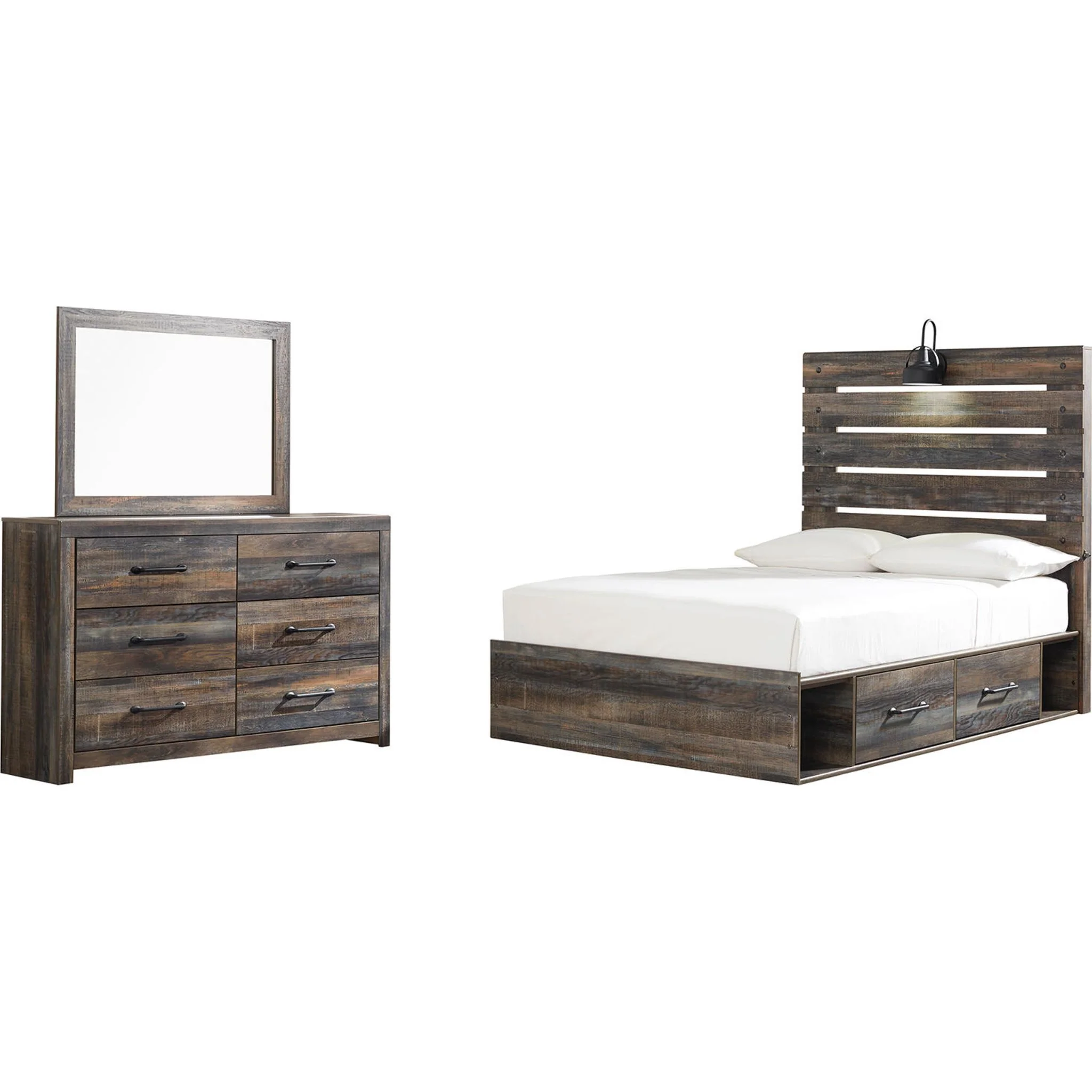 Drystan 5 Piece Panel Bed with 4 Drawer Storage Bedroom - Image 29