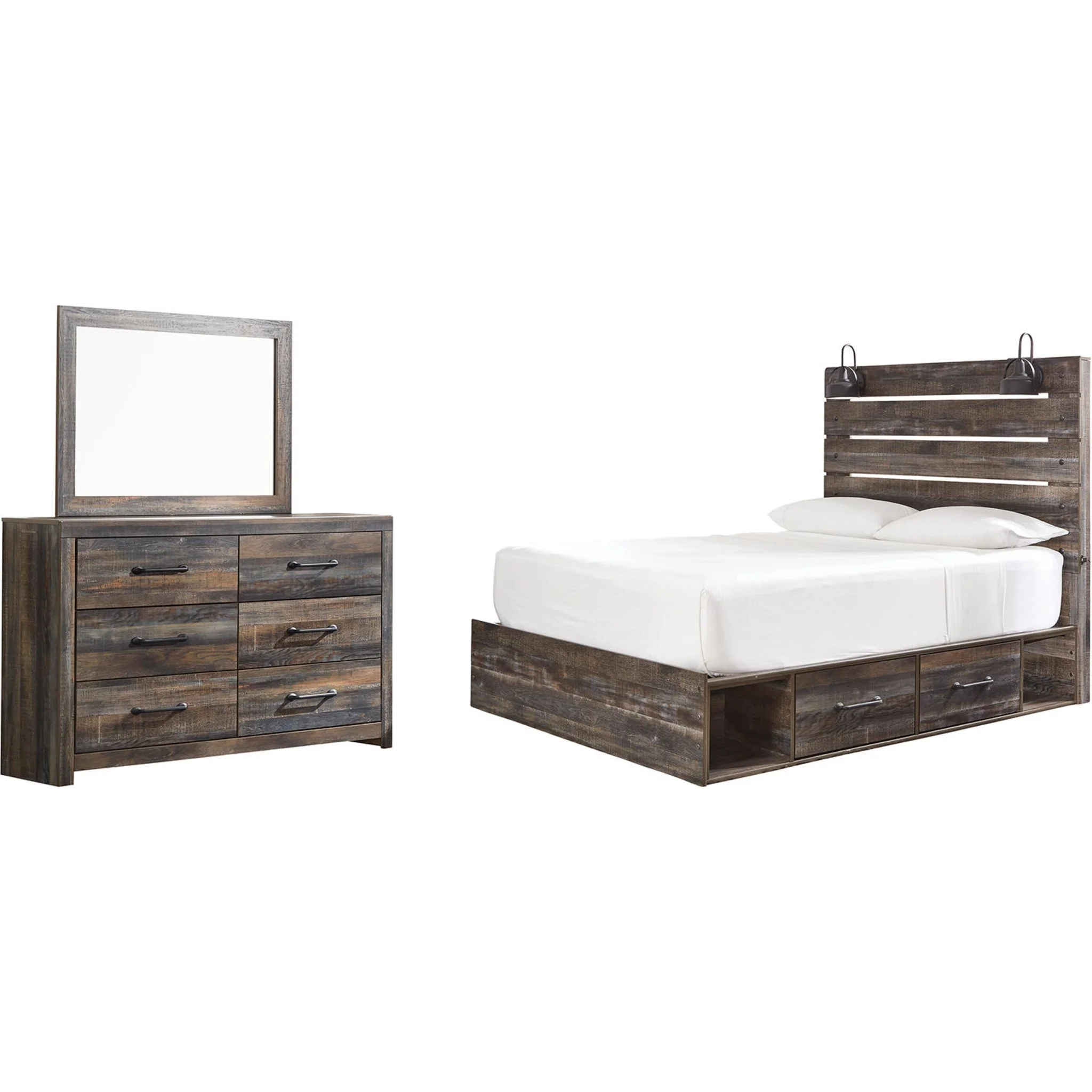 Drystan 5 Piece Panel Bed with 4 Drawer Storage Bedroom - Image 14