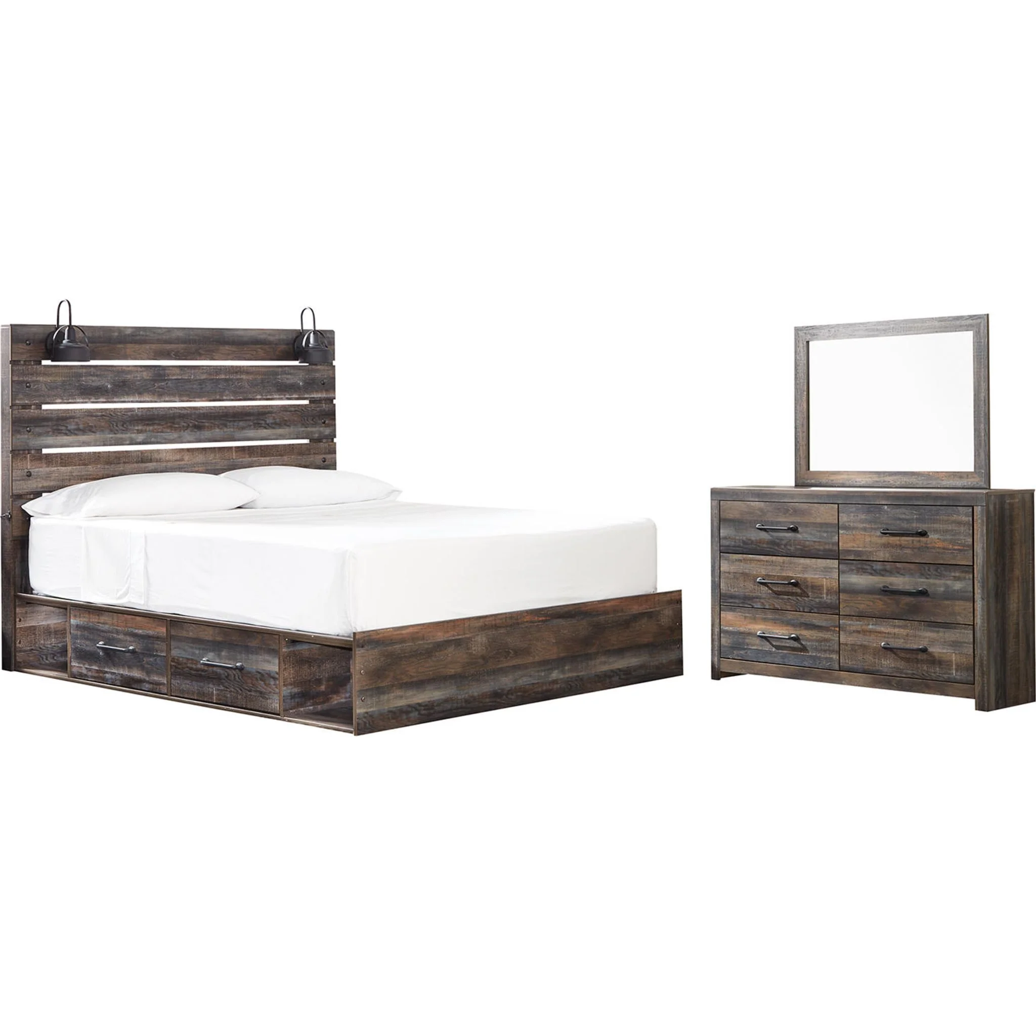 Drystan 5 Piece Panel Bed with 4 Drawer Storage Bedroom - Image 22