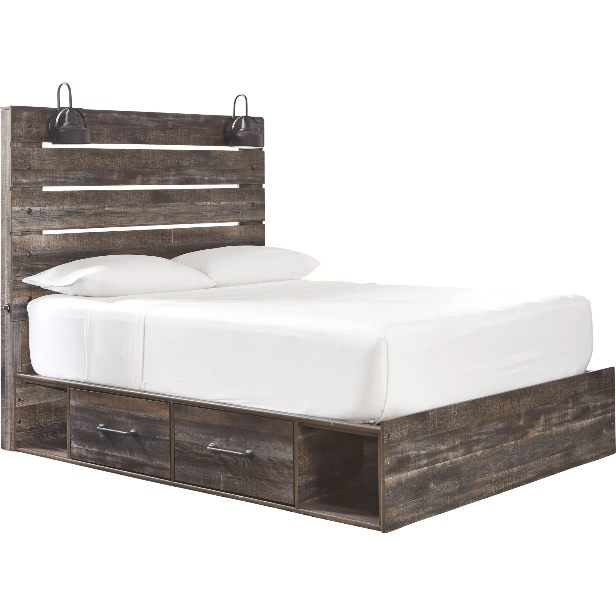 Drystan 5 Piece Panel Bed with 4 Drawer Storage Bedroom - Image 4