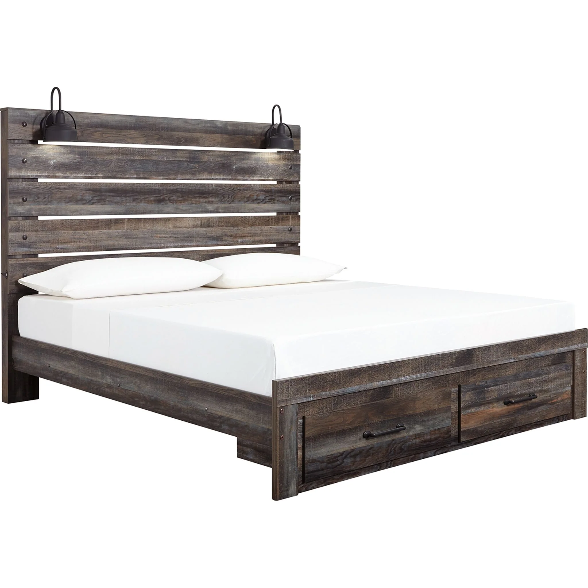 Drystan 5 Piece Panel Bed with Footboard Storage Bedroom - Image 15