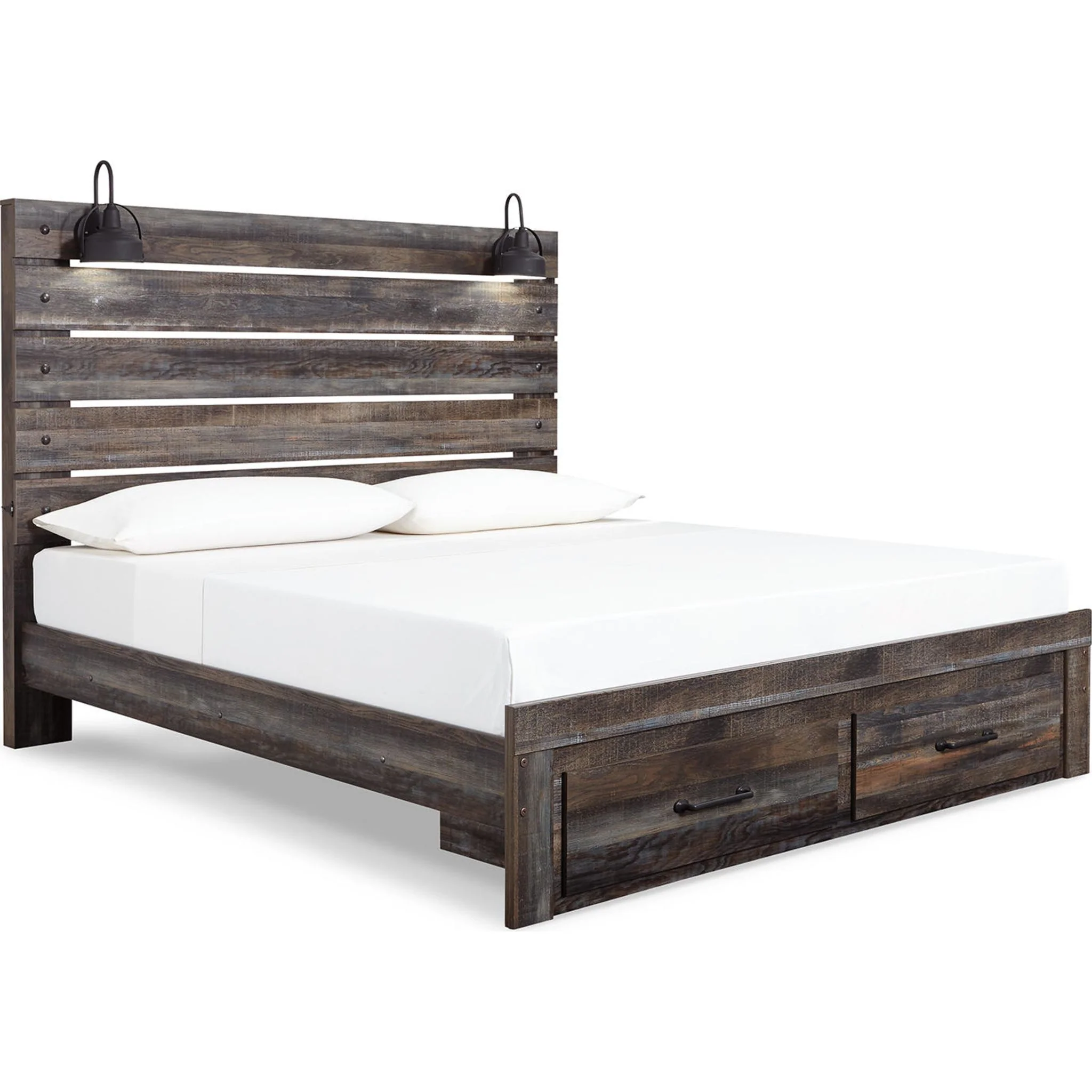 Drystan 5 Piece Panel Bed with Footboard Storage Bedroom - Image 21