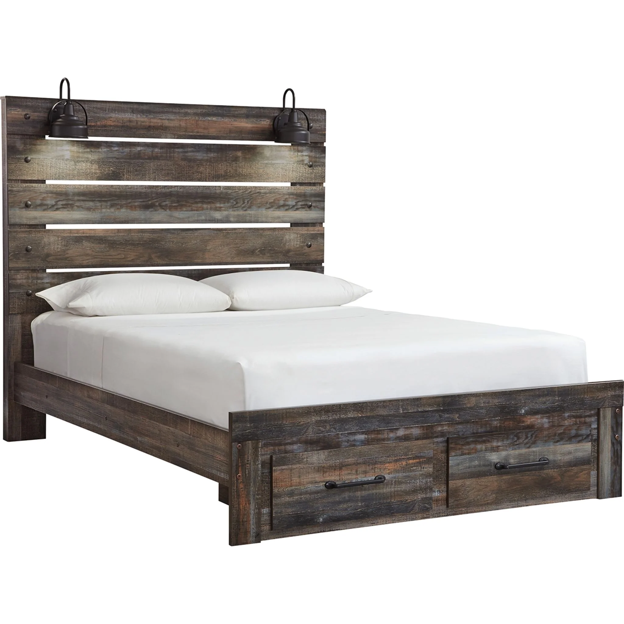Drystan 5 Piece Panel Bed with Footboard Storage Bedroom - Image 3