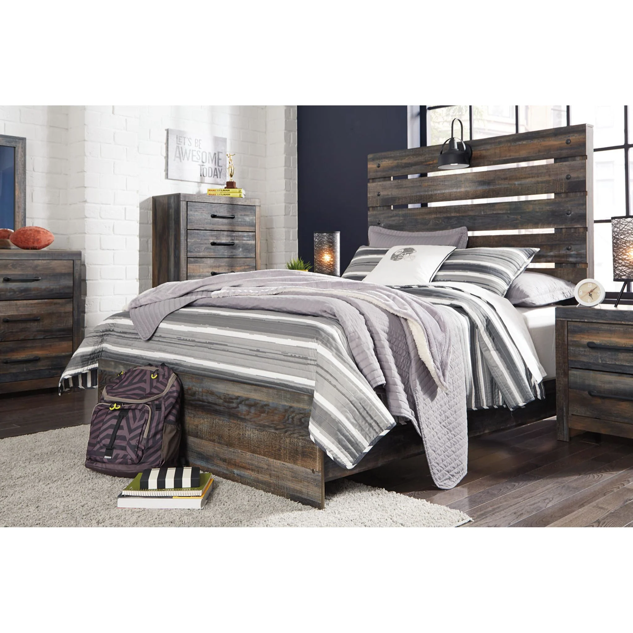 Drystan 5 Piece Panel Bedroom - Image 20