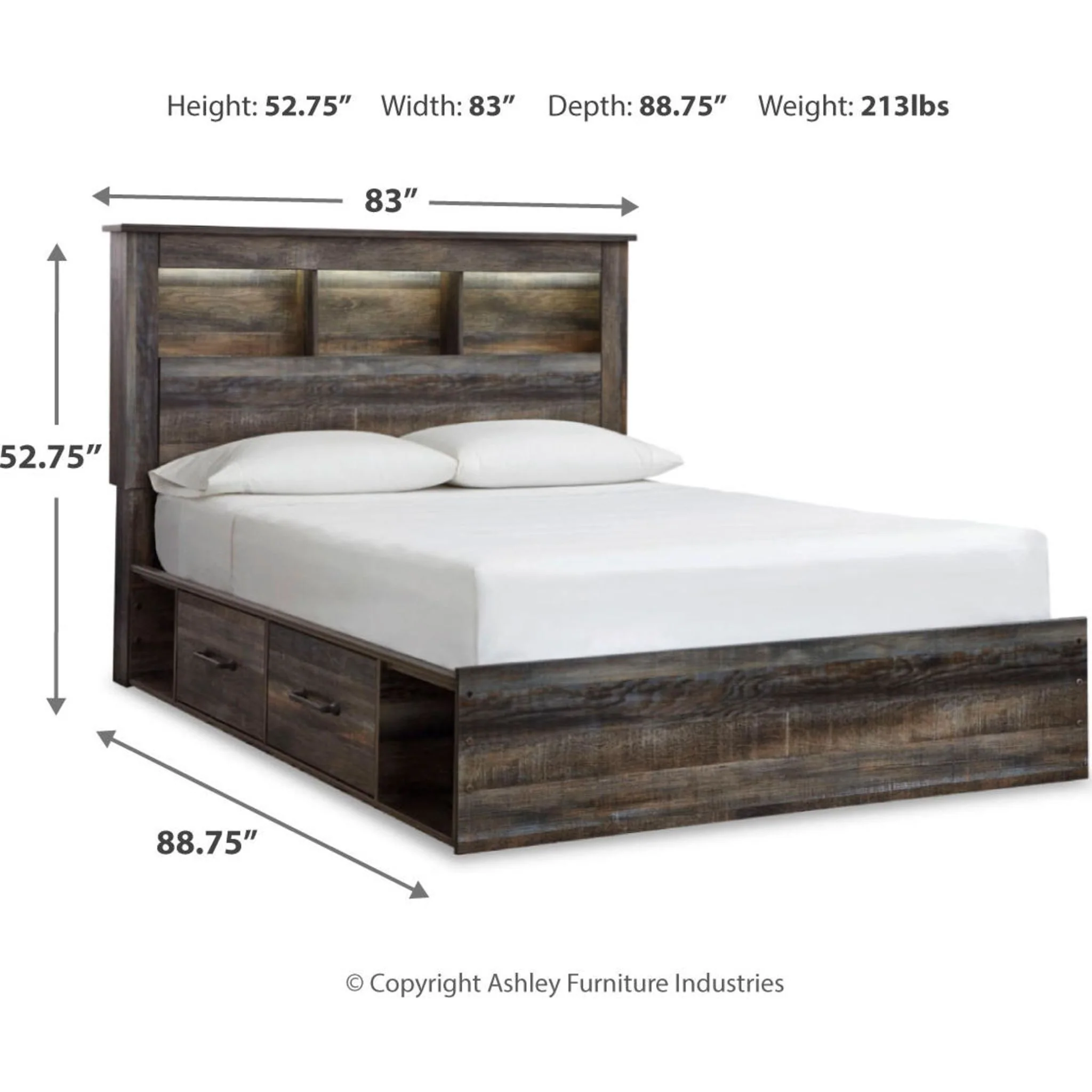 Drystan Bookcase Bed with 2 Drawer Storage - Image 10