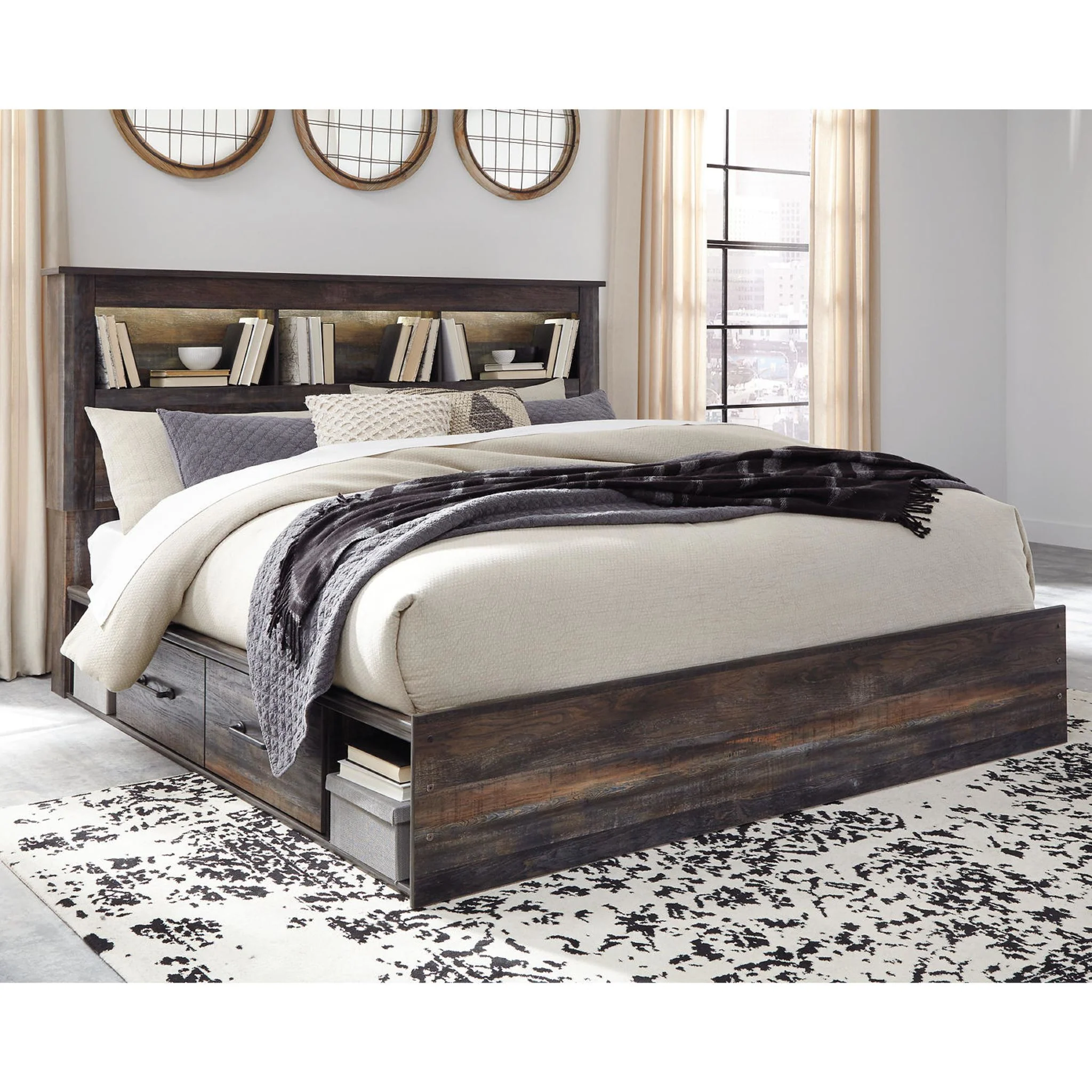Drystan Bookcase Bed with 2 Drawer Storage - Image 16