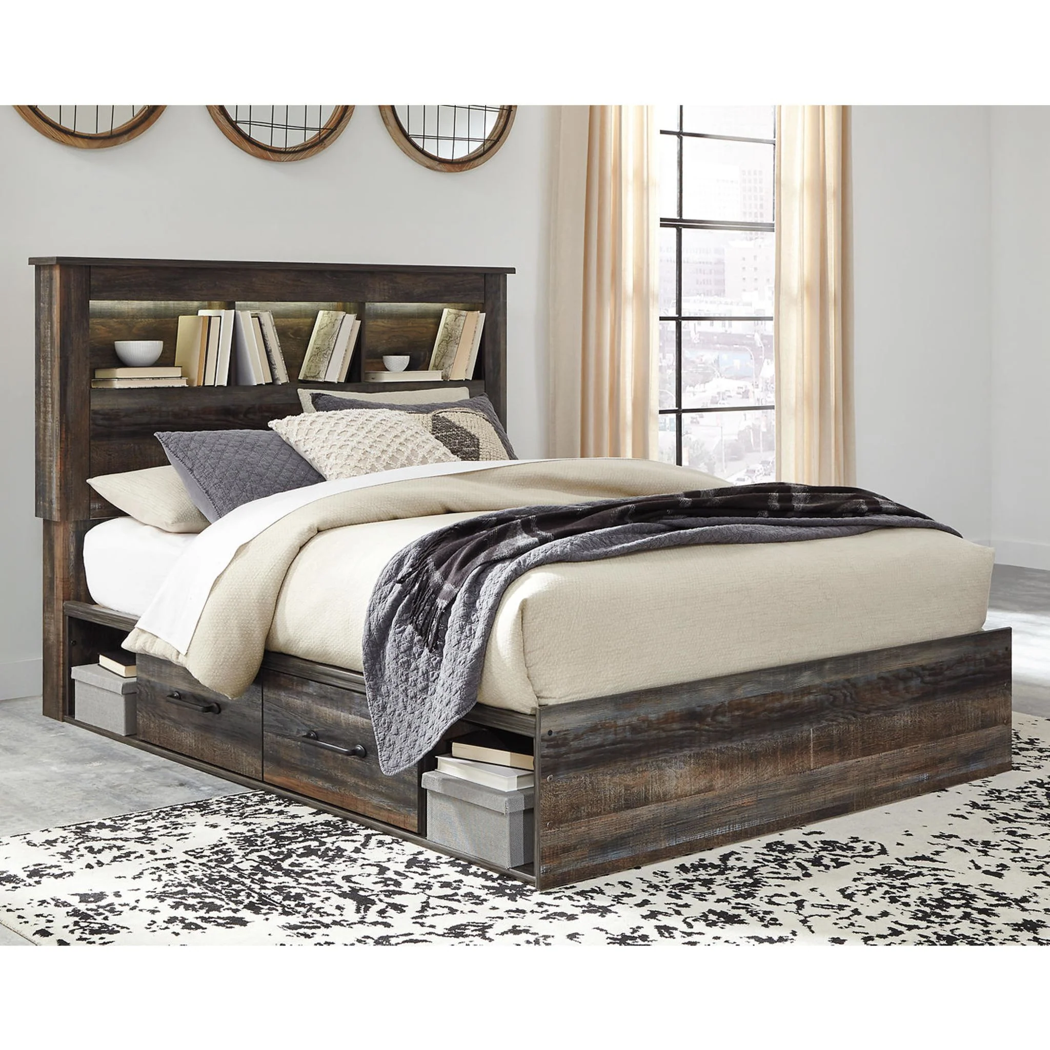 Drystan Bookcase Bed with 2 Drawer Storage - Image 7