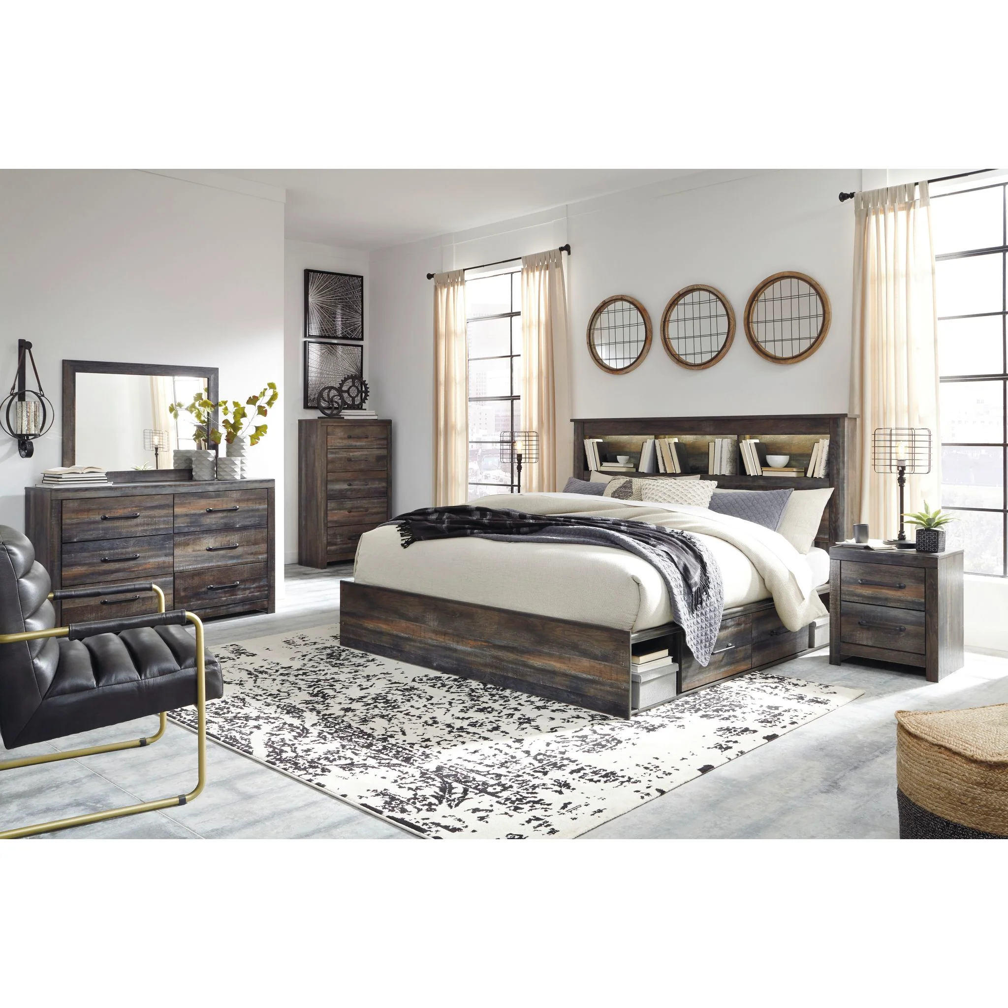 Drystan Bookcase Bed with 4 Drawer Storage - Image 14