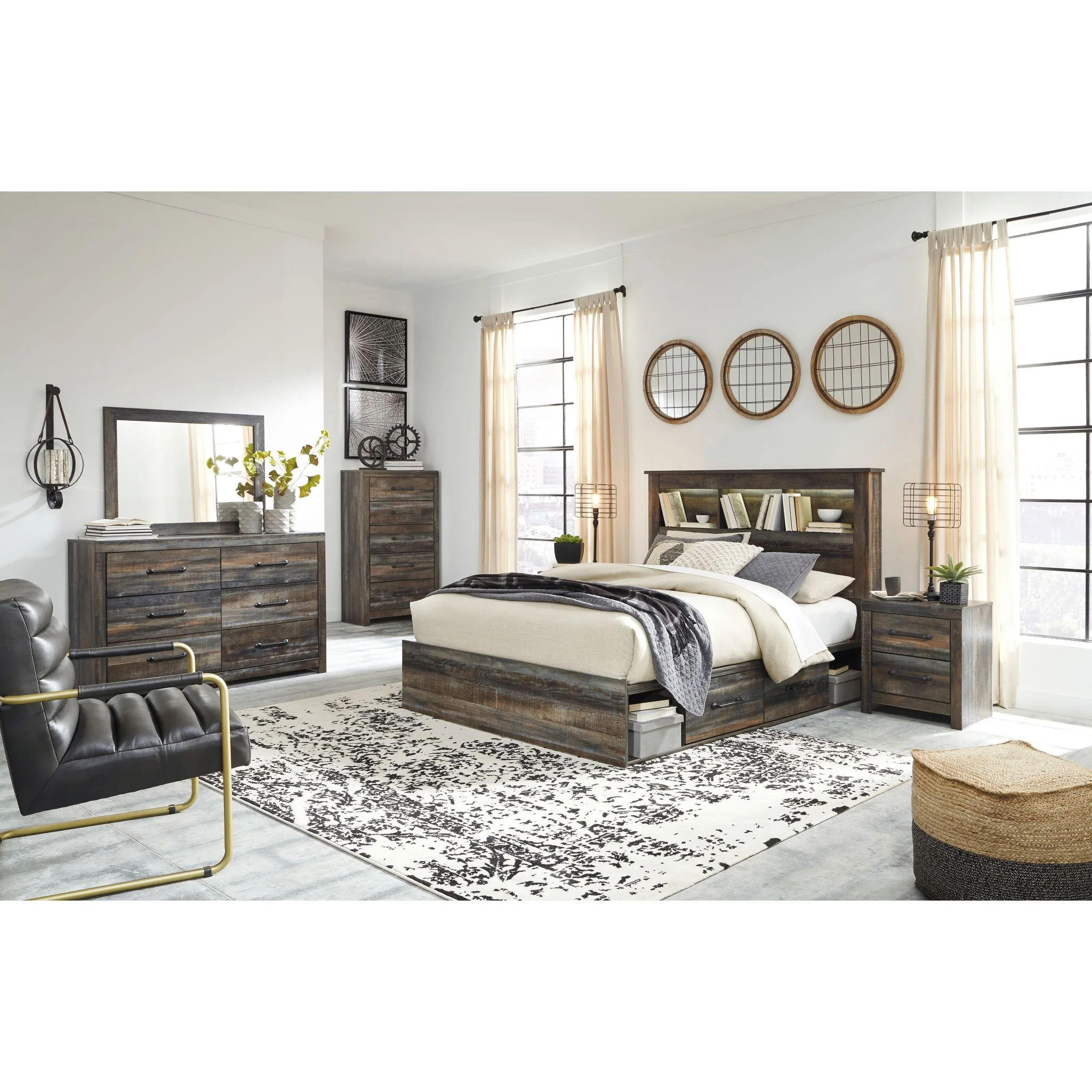 Drystan Bookcase Bed with 4 Drawer Storage - Image 4