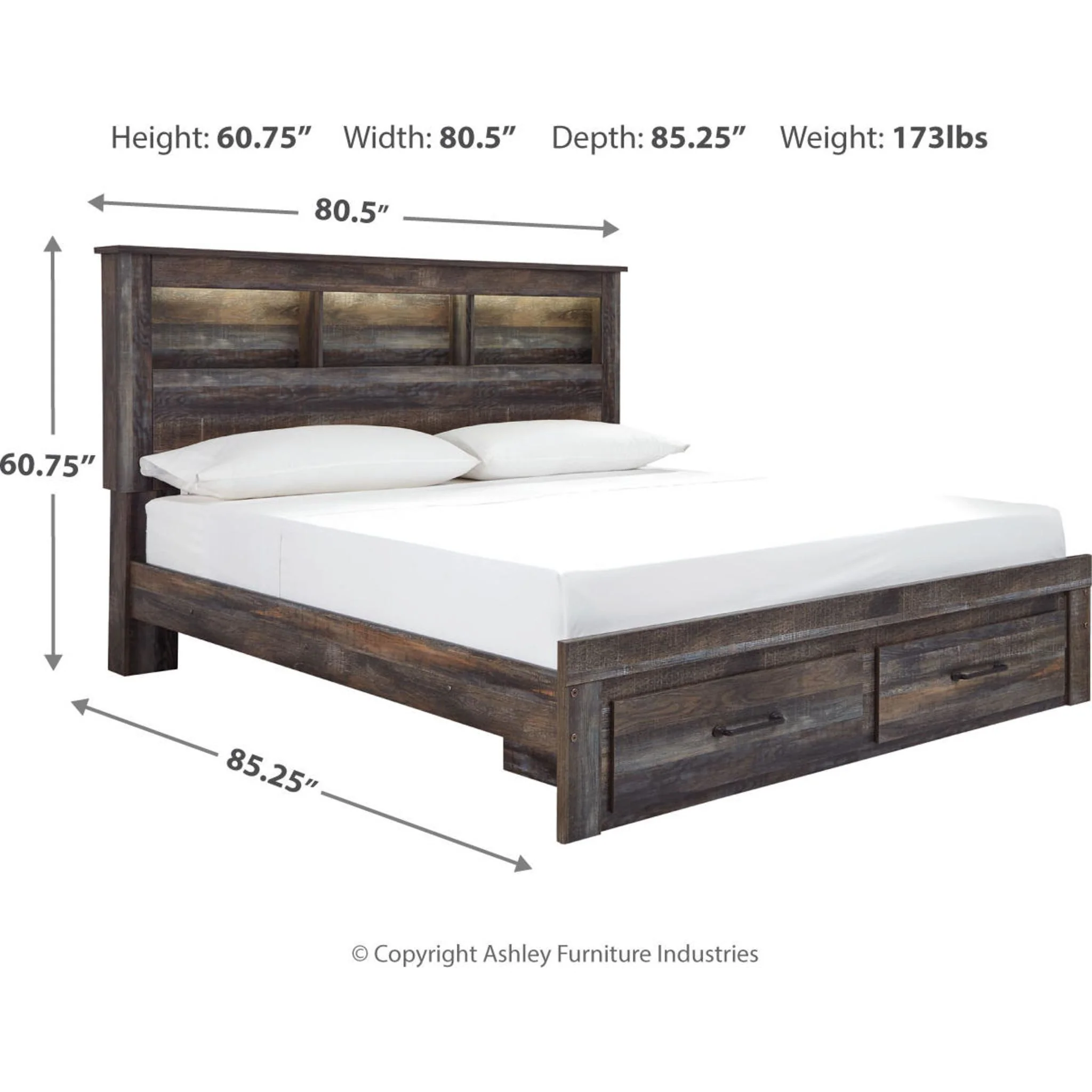 Drystan Bookcase Bed with Footboard Storage - Image 14