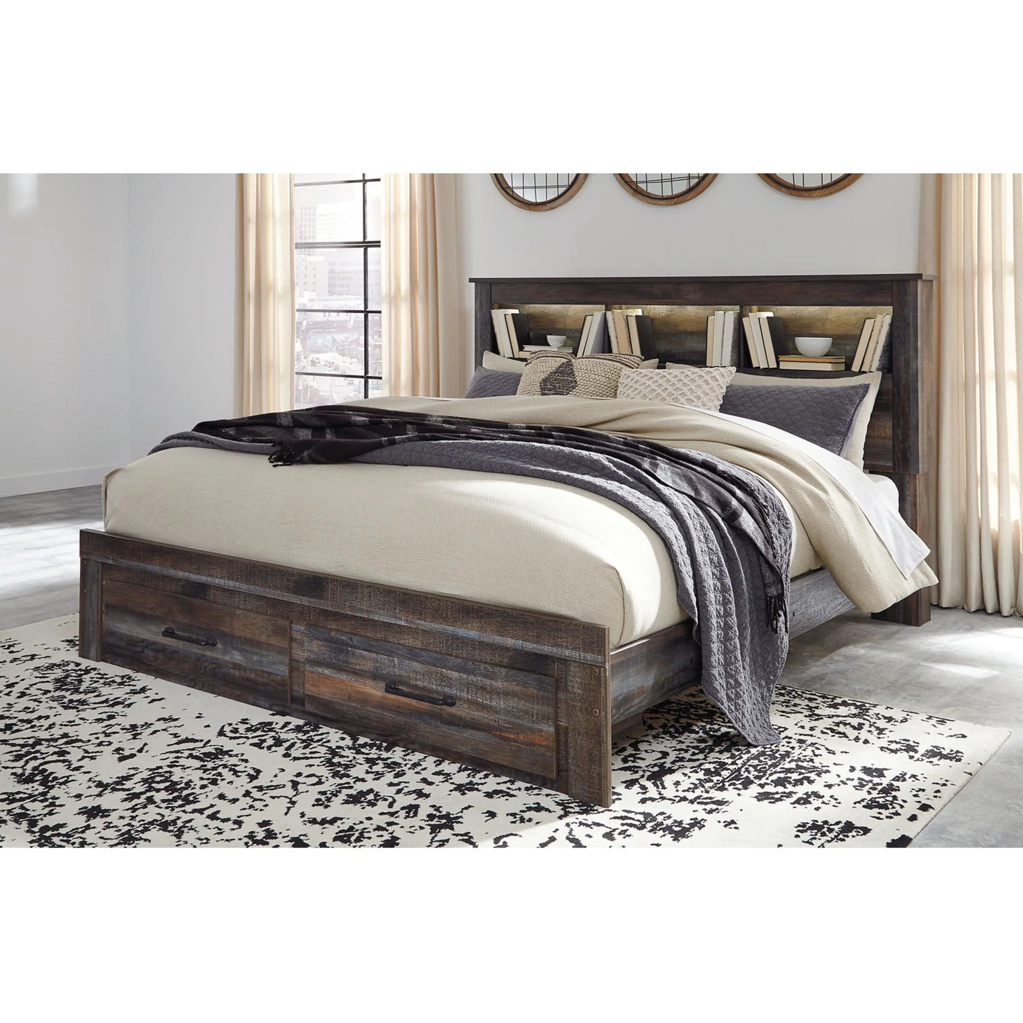 Drystan Bookcase Bed with Footboard Storage - Image 15