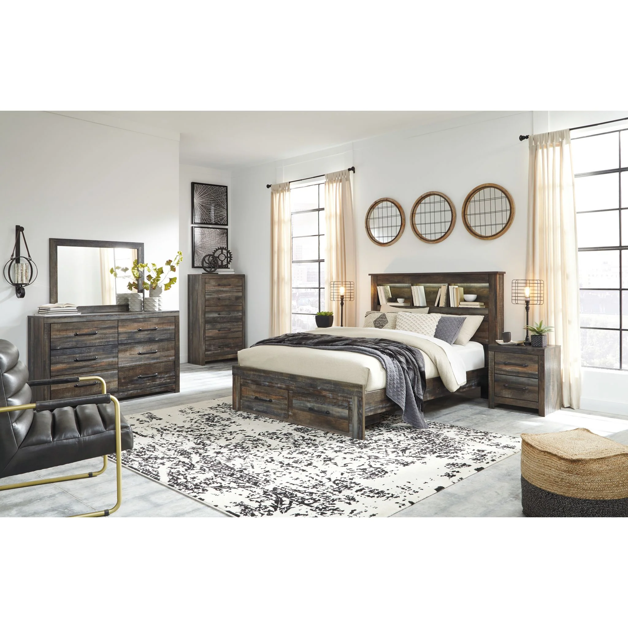 Drystan Bookcase Bed with Footboard Storage - Image 3