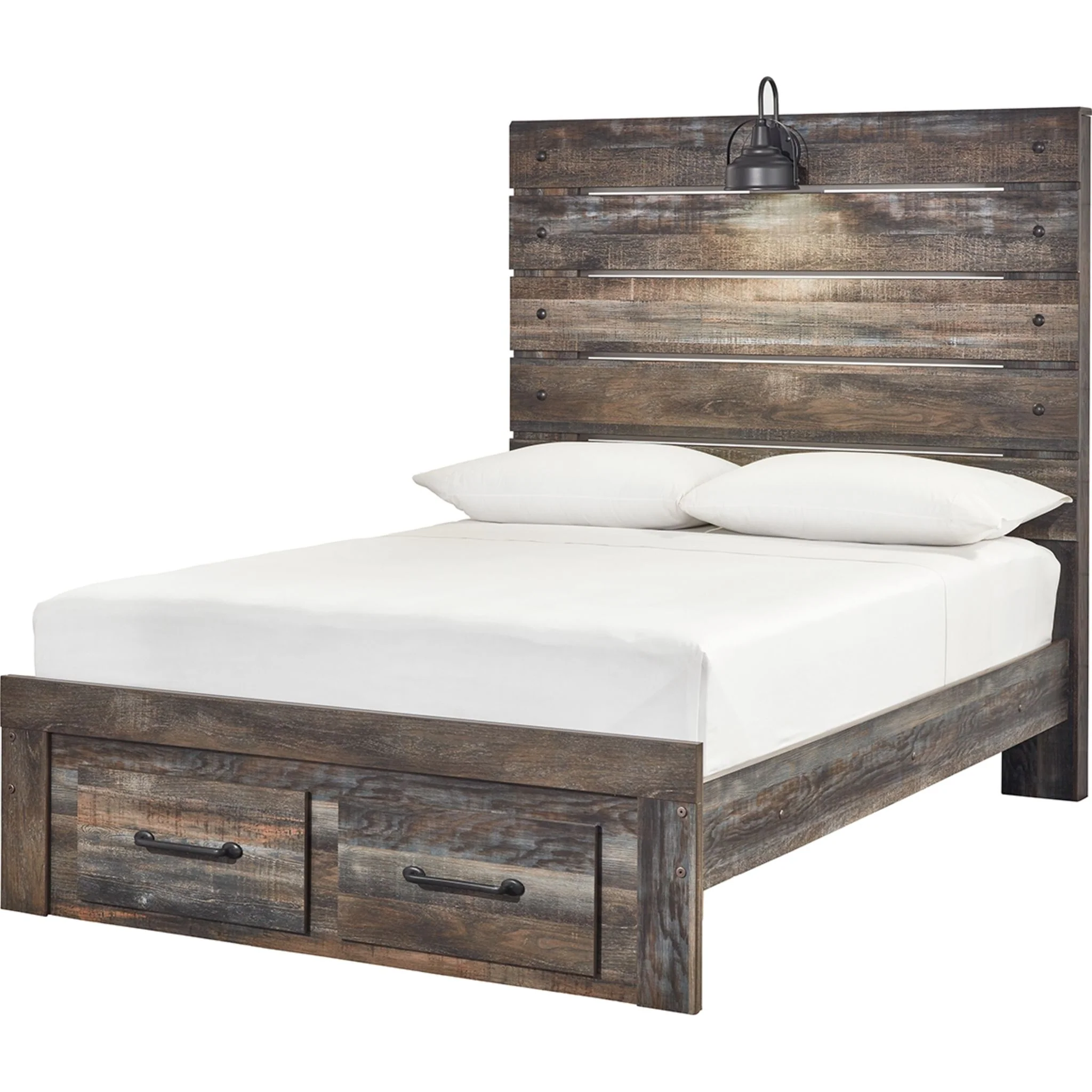 Drystan Full Panel Bed with Footboard Storage Bedroom - Image 3