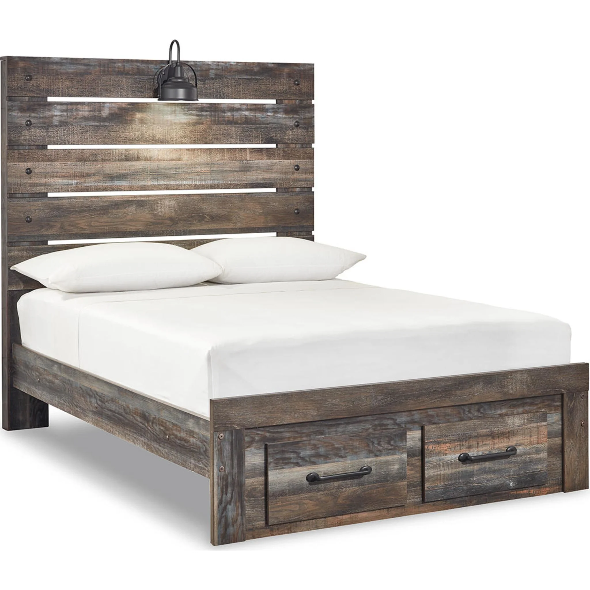 Drystan Full Panel Bed with Footboard Storage Bedroom - Image 9